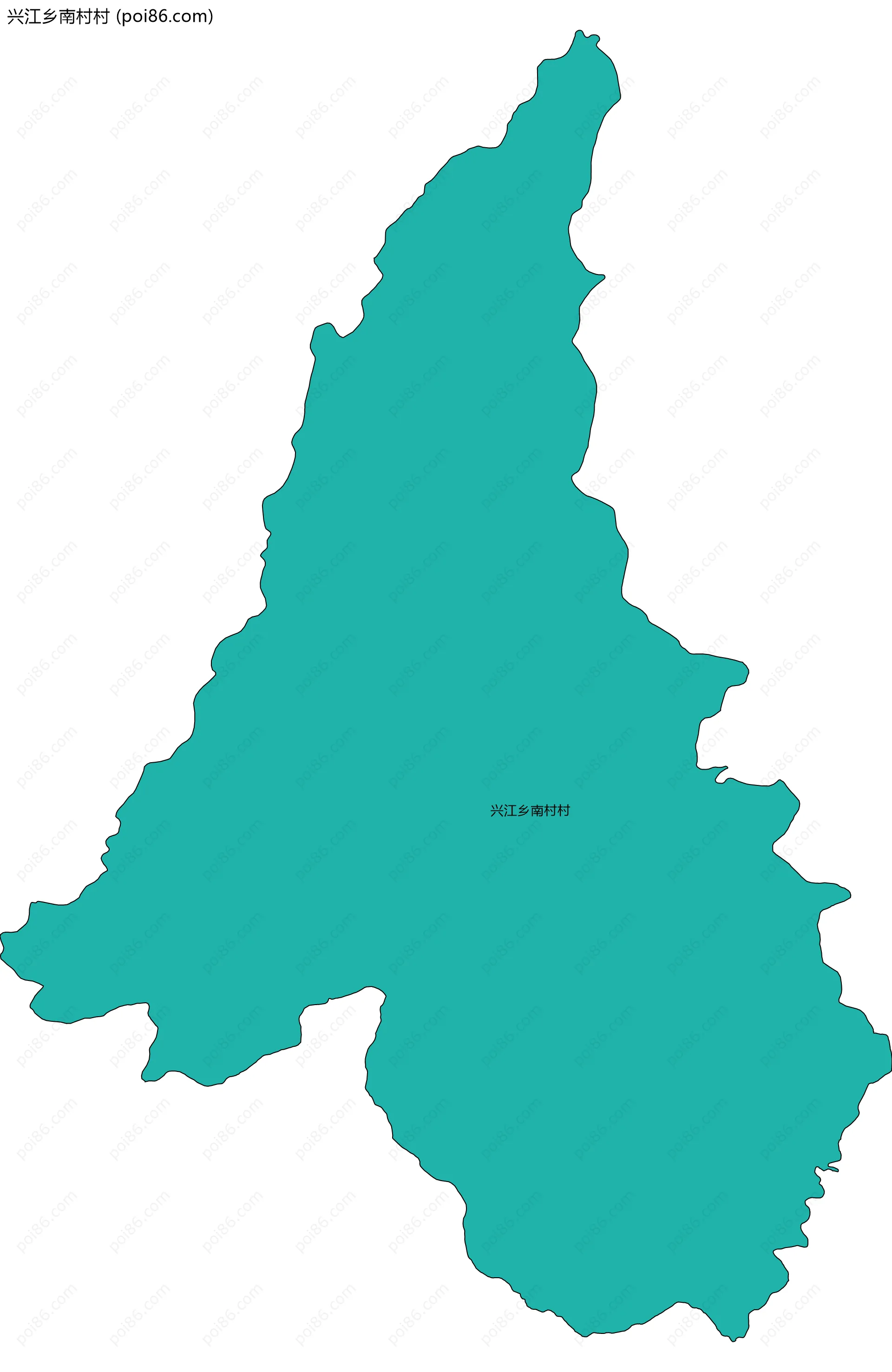 兴江乡南村村边界地图