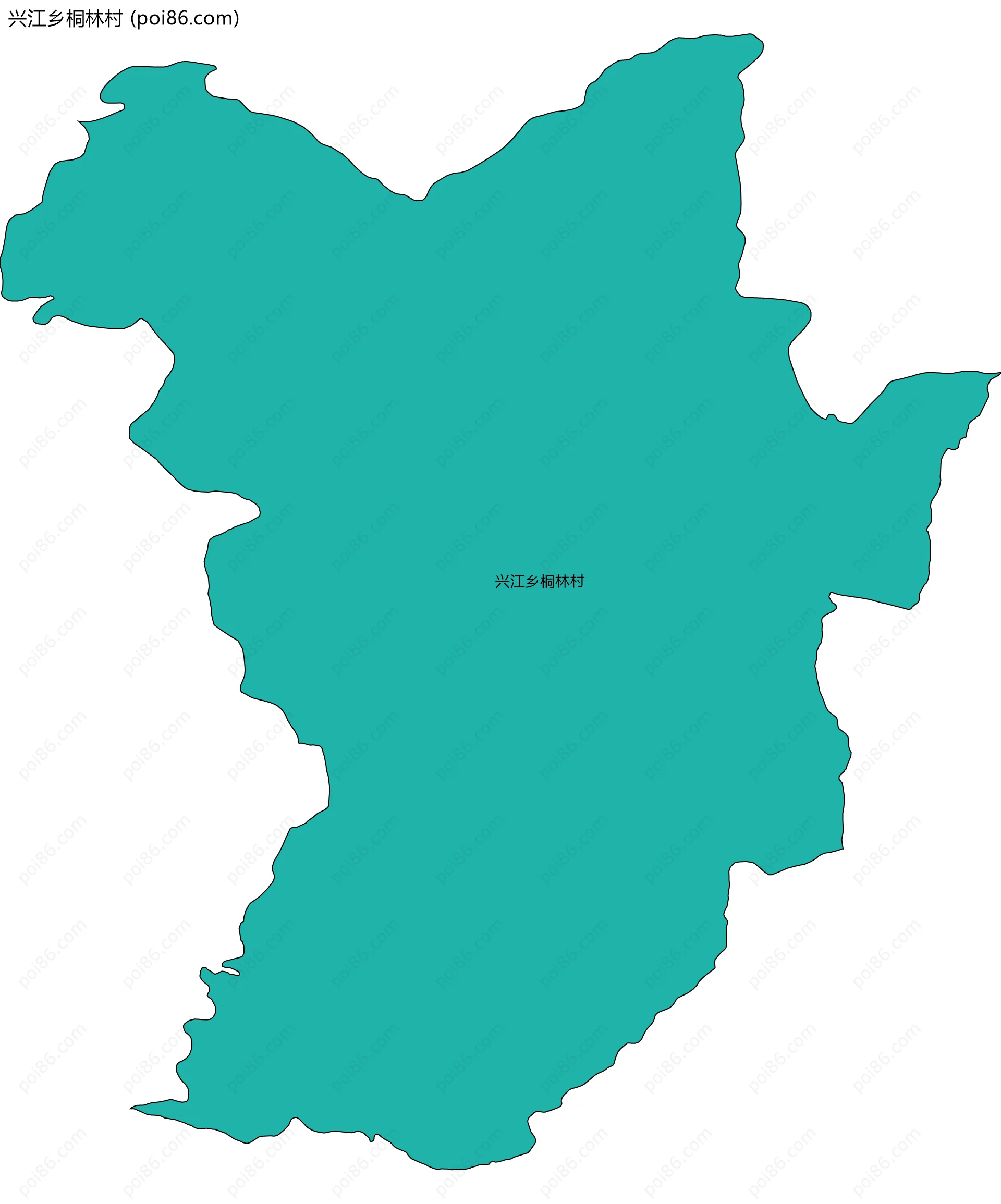 兴江乡桐林村边界地图