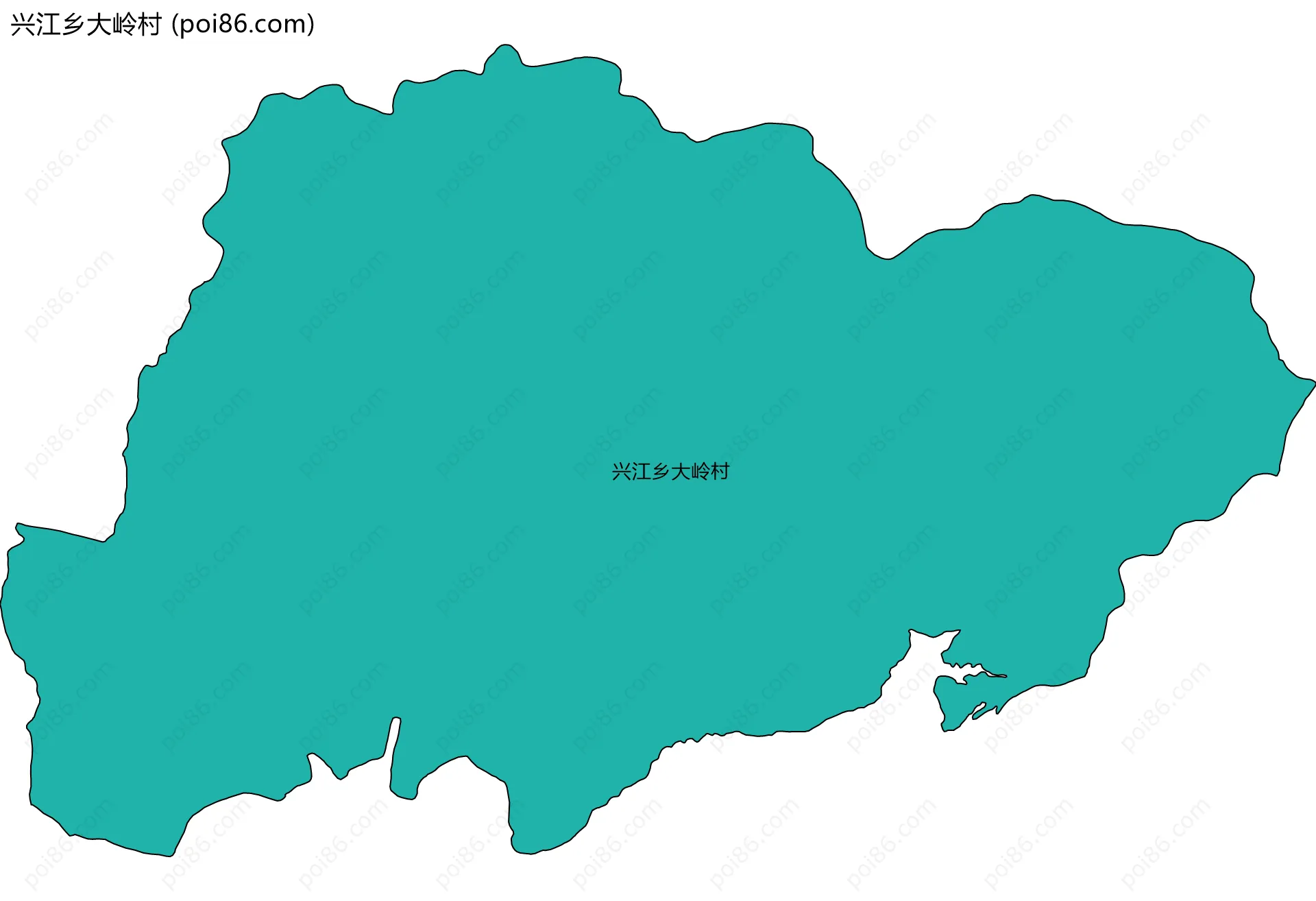 兴江乡大岭村边界地图