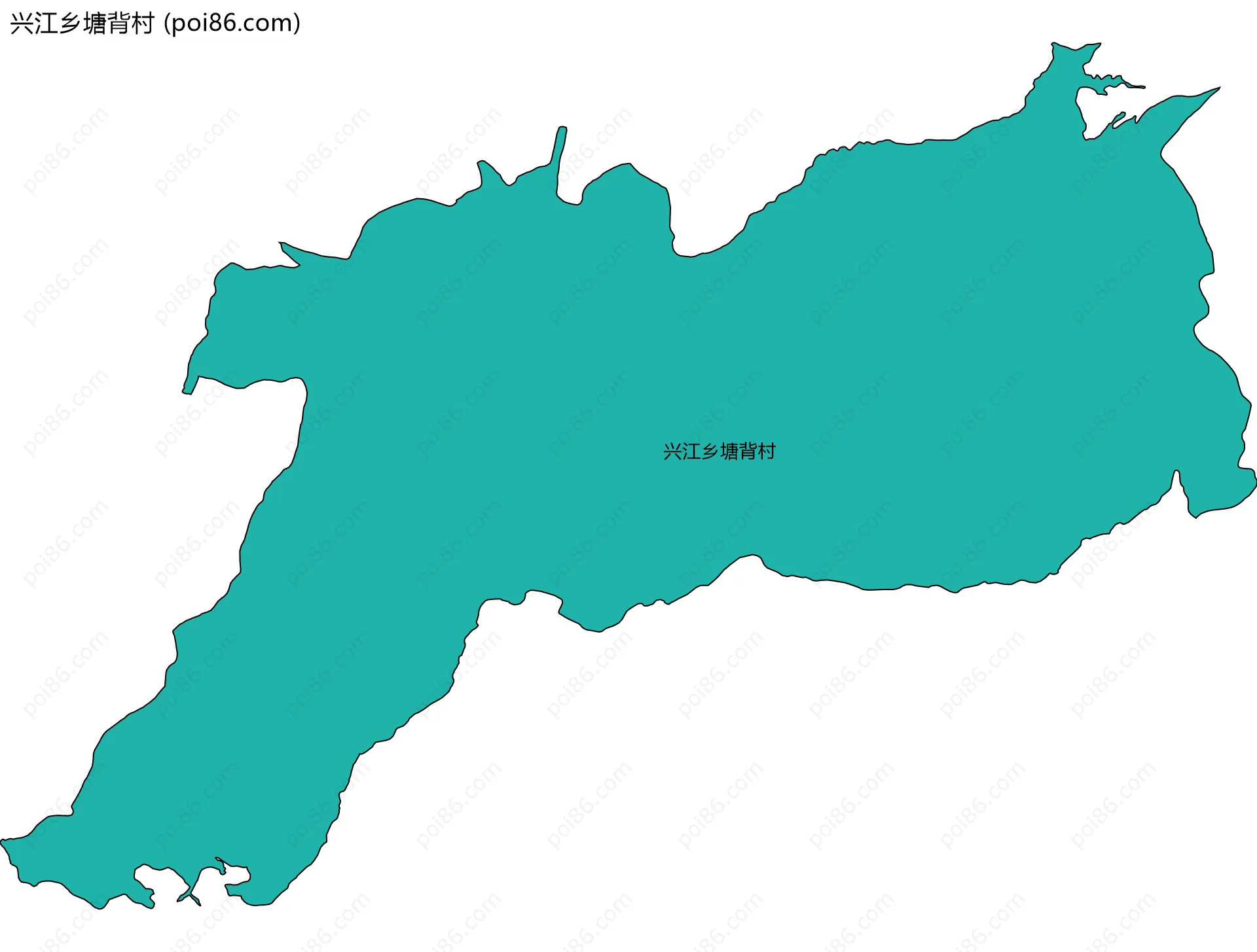 兴江乡塘背村边界地图