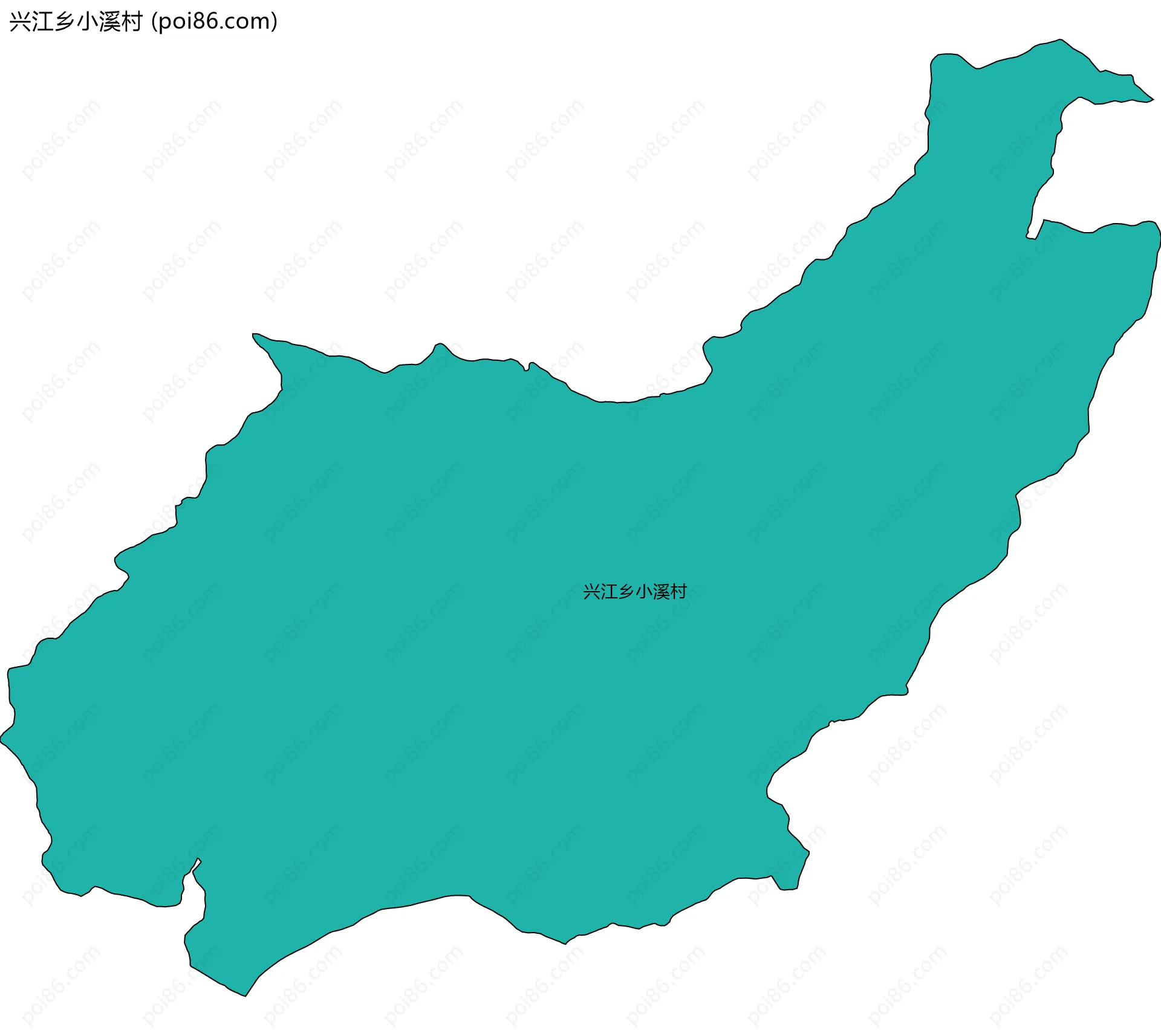 兴江乡小溪村边界地图