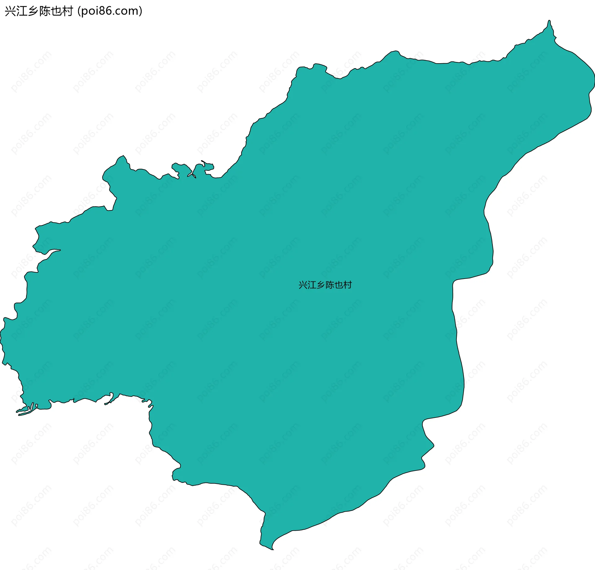 兴江乡陈也村边界地图