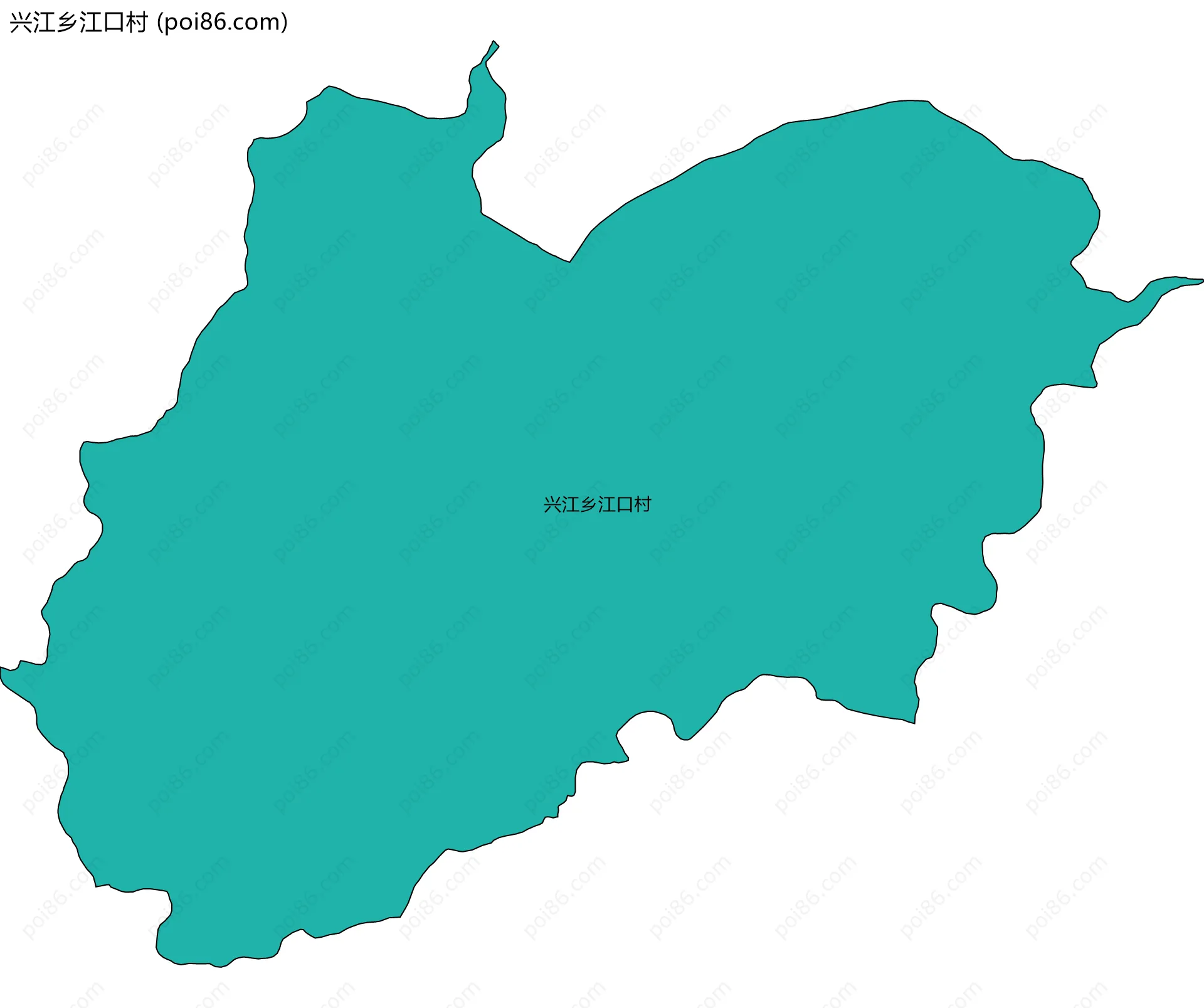 兴江乡江口村边界地图