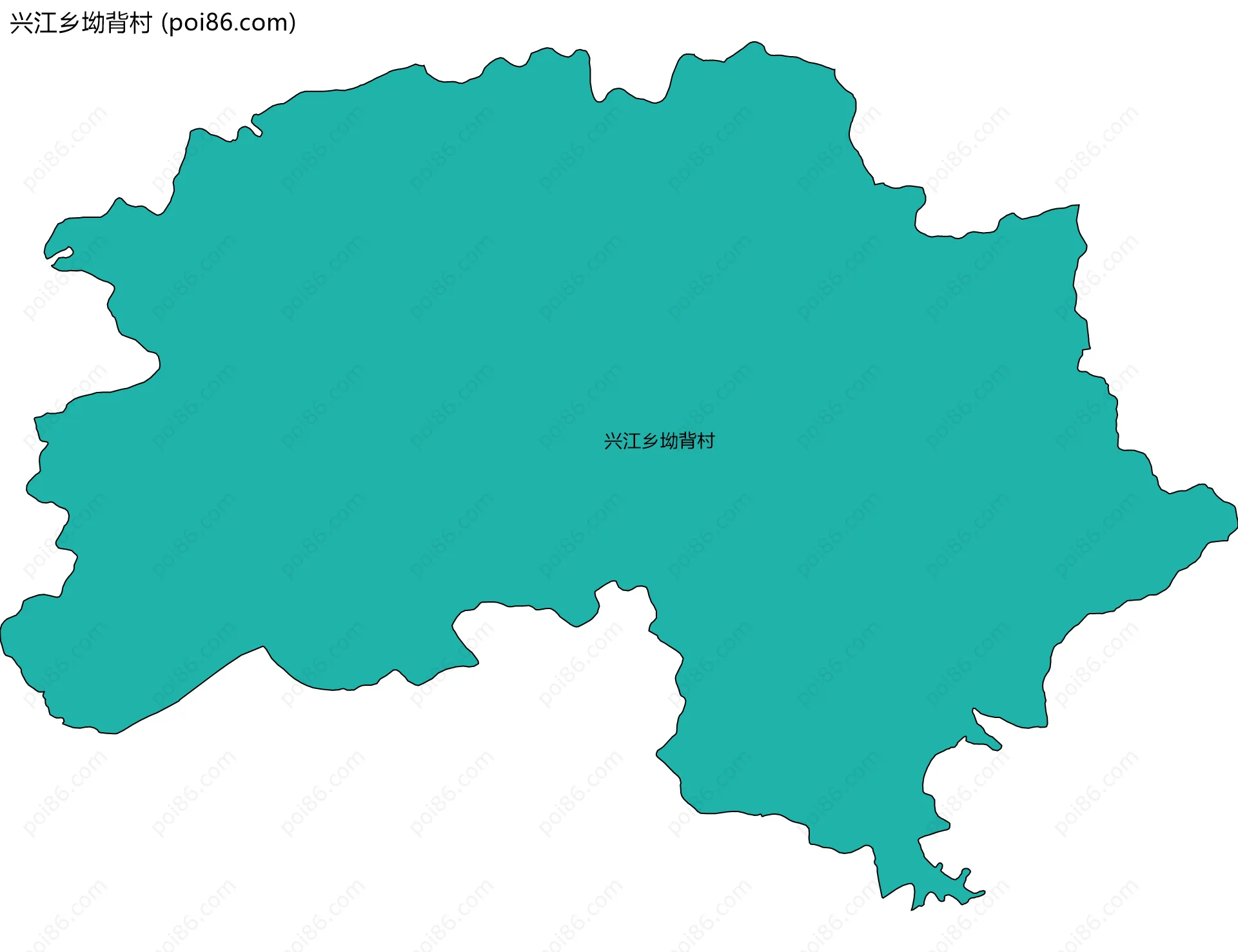 兴江乡坳背村边界地图