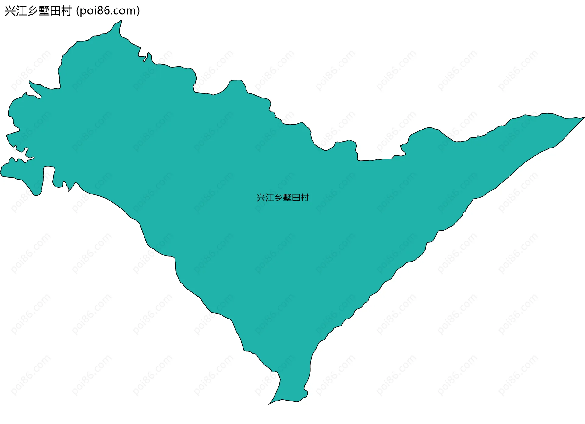 兴江乡墅田村边界地图