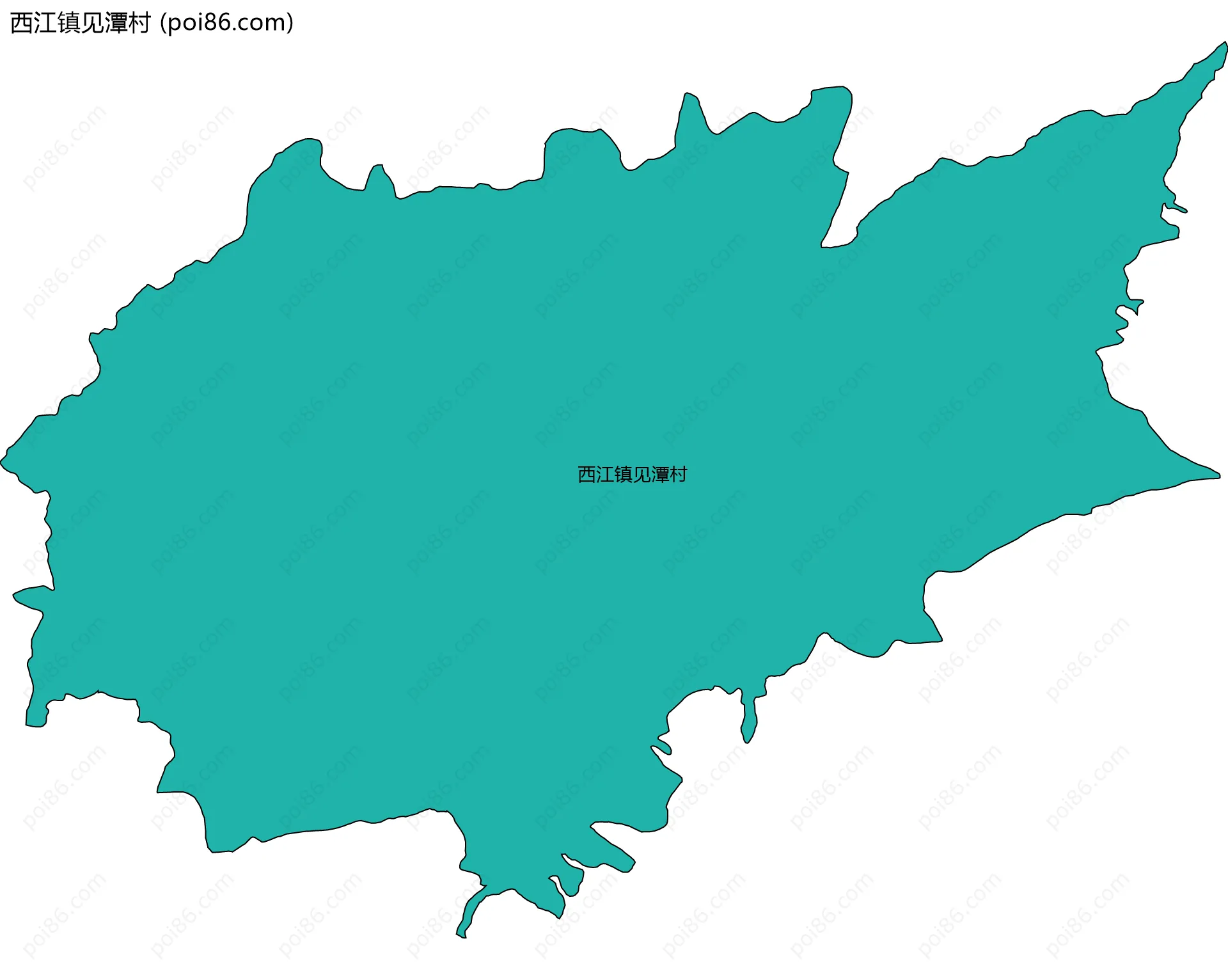 西江镇见潭村边界地图