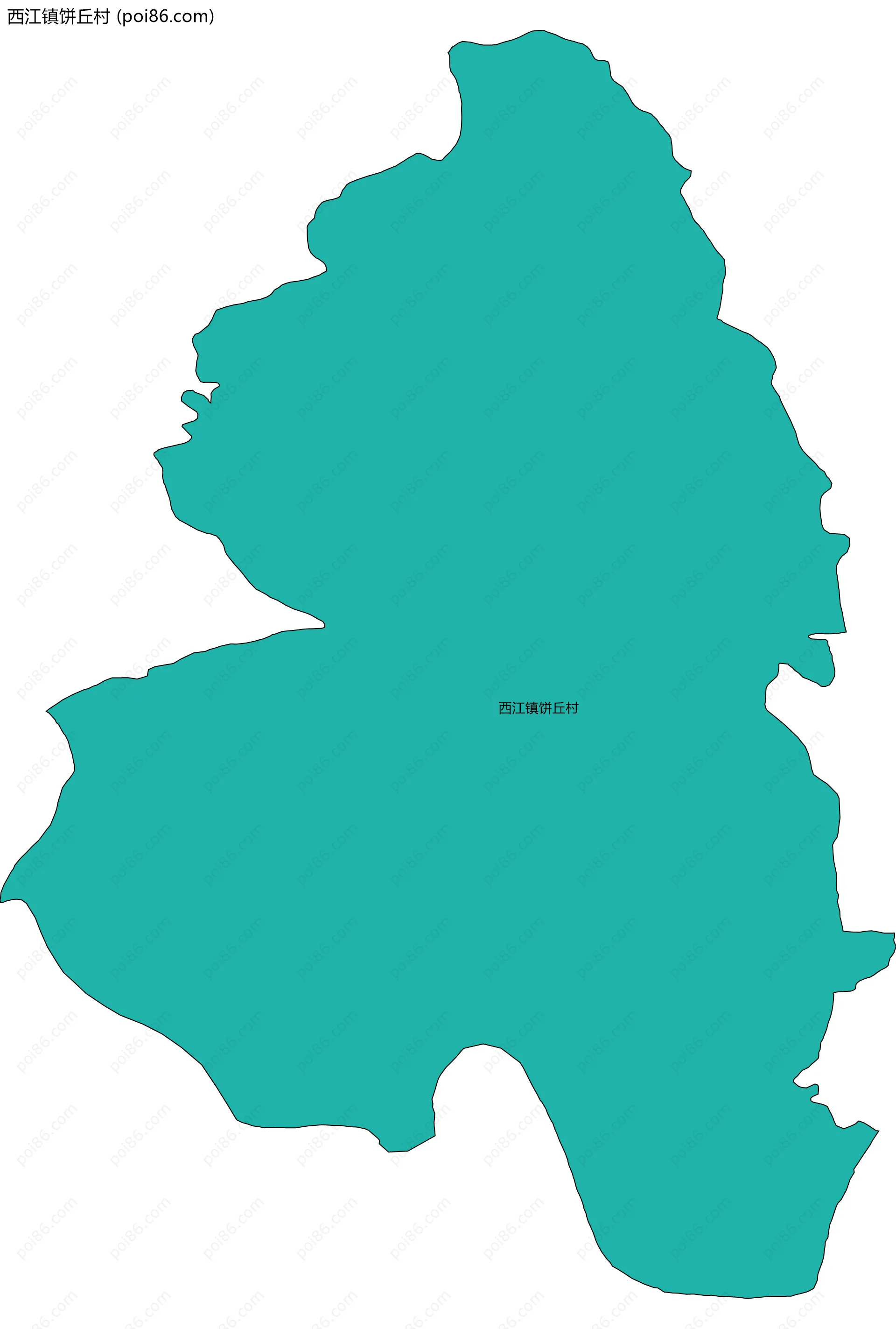 西江镇饼丘村边界地图