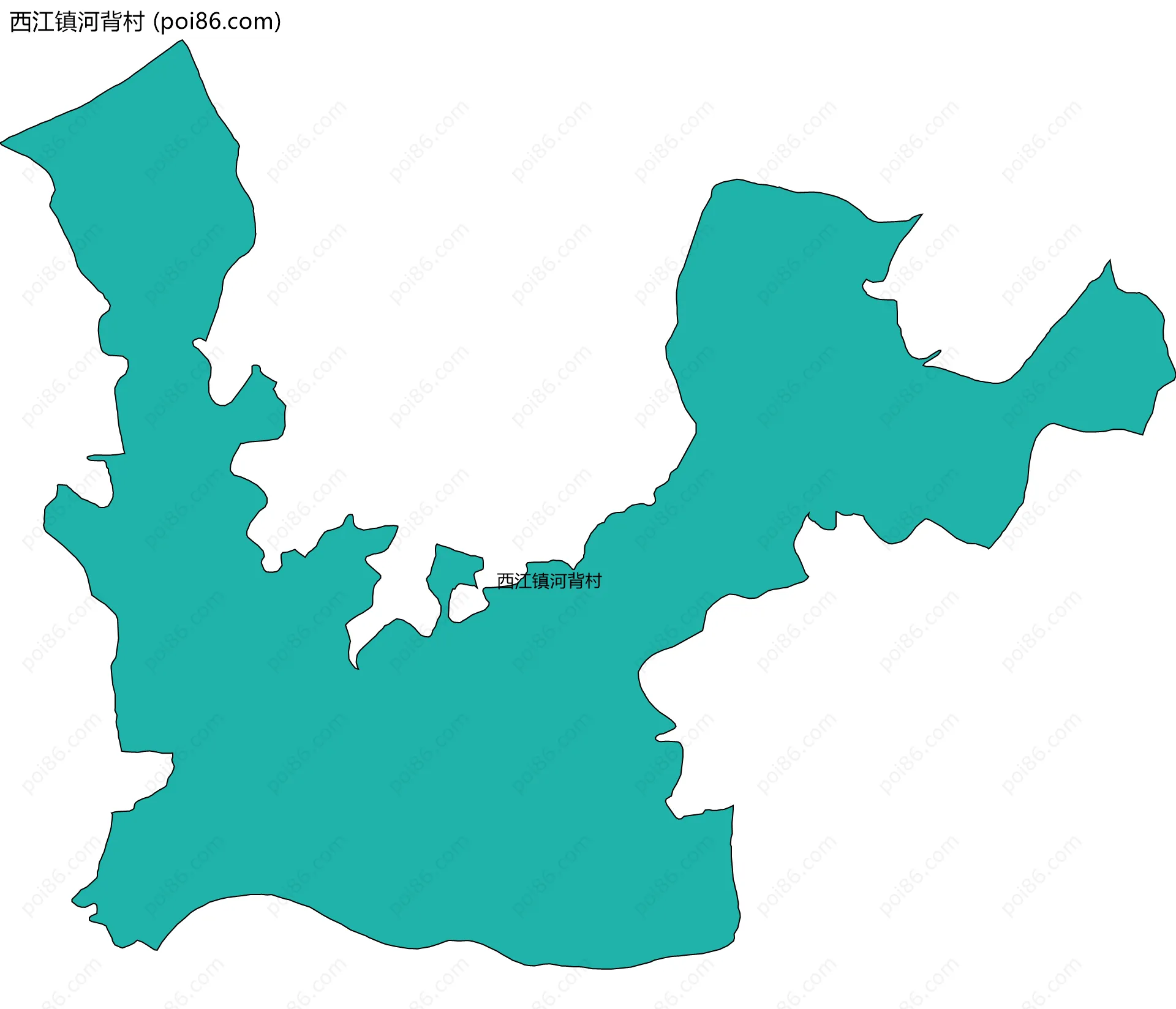 西江镇河背村边界地图