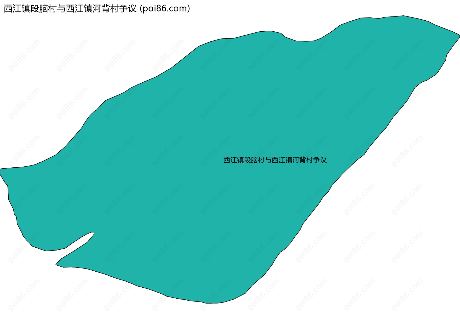 西江镇段脑村与西江镇河背村争议边界地图