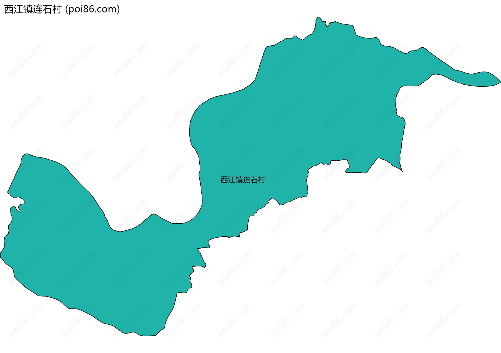 西江镇连石村边界地图