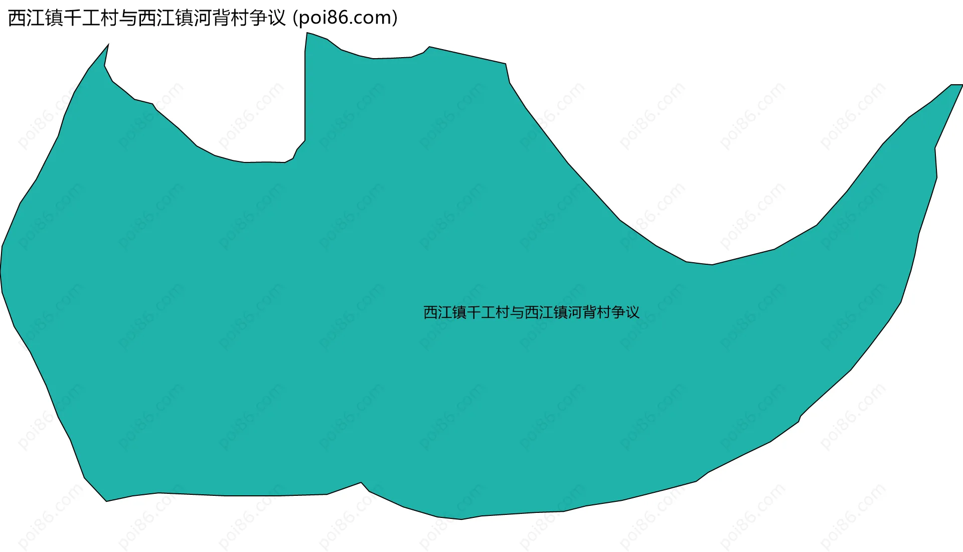 西江镇千工村与西江镇河背村争议边界地图