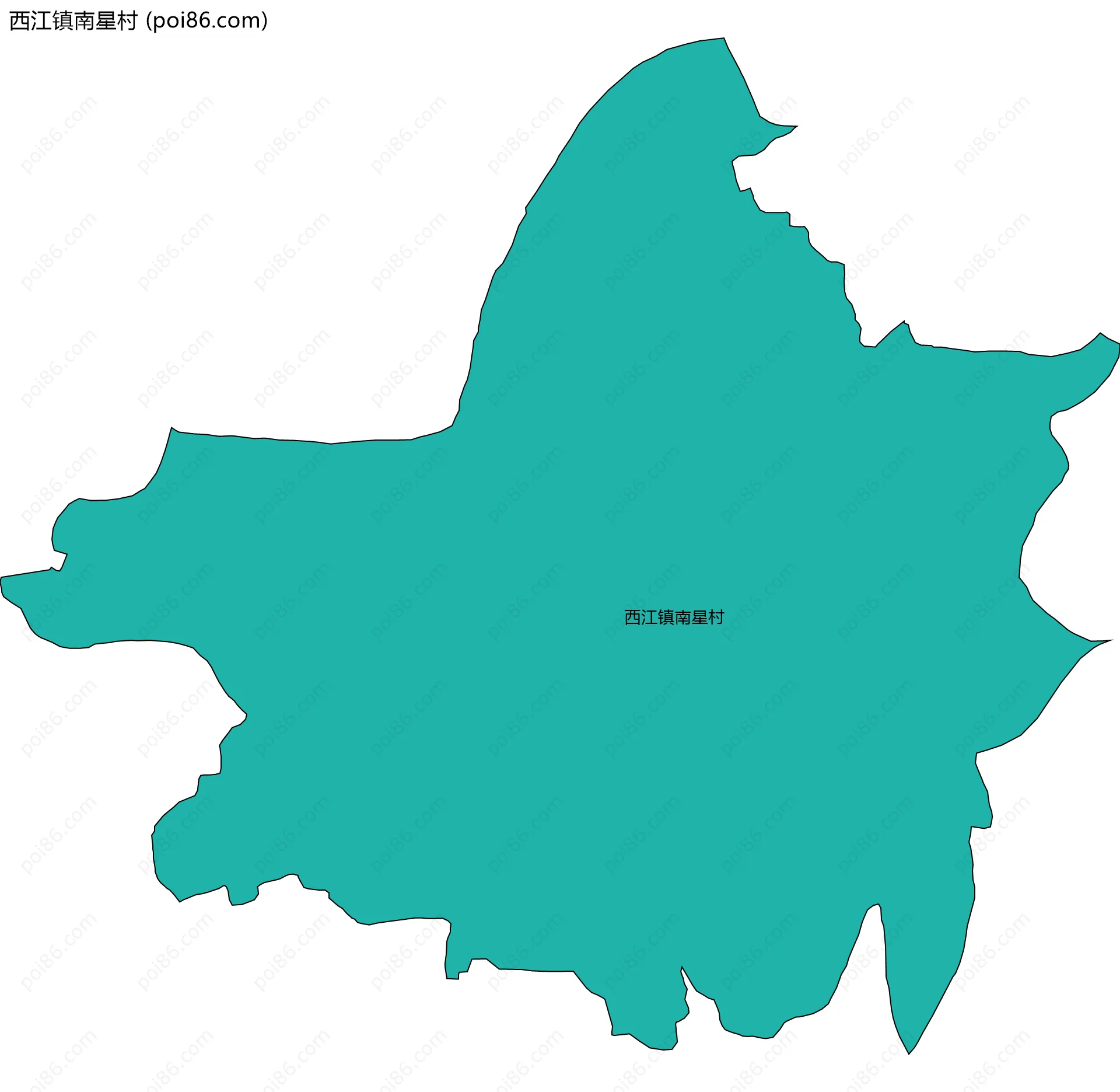 西江镇南星村边界地图