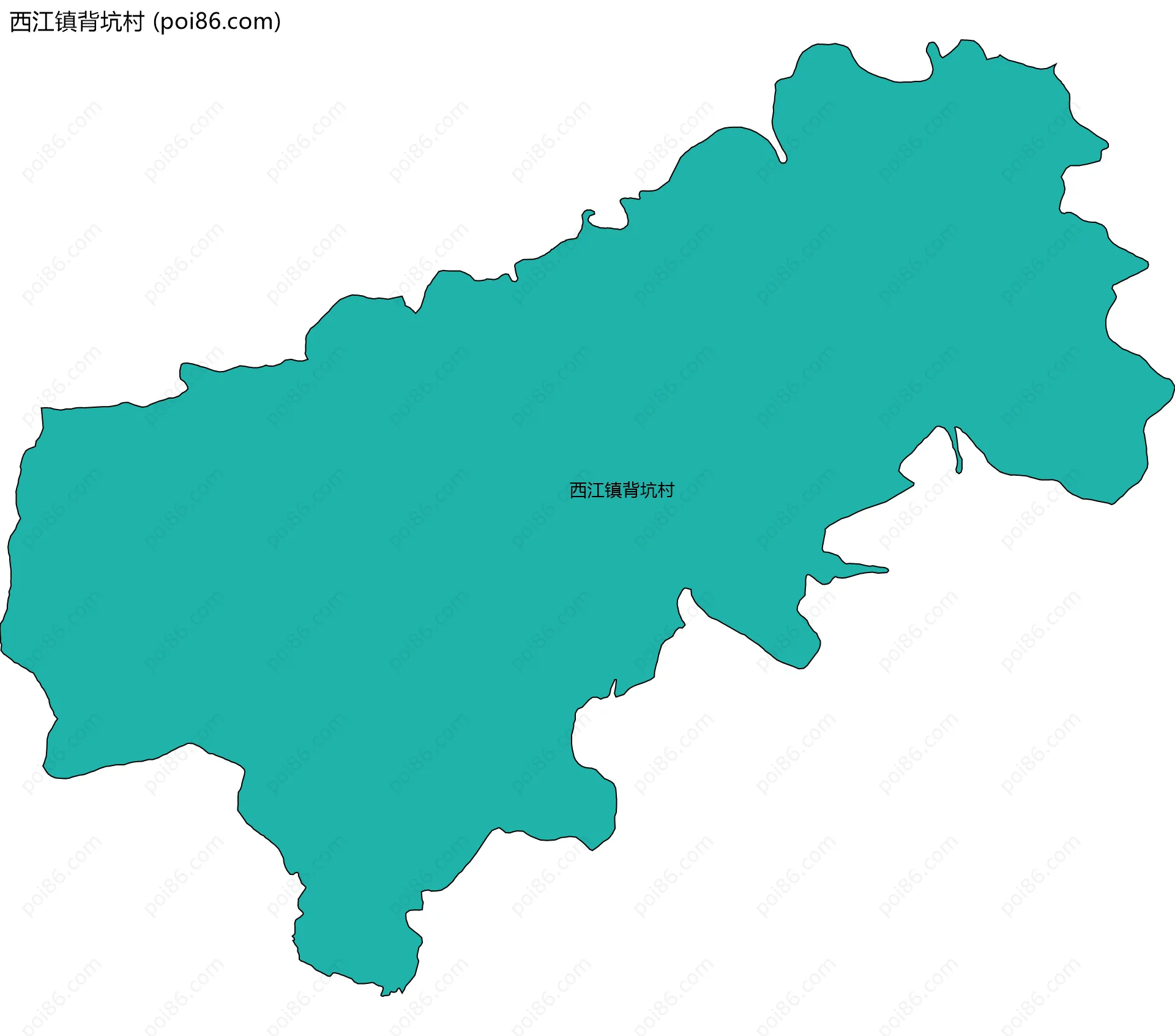 西江镇背坑村边界地图