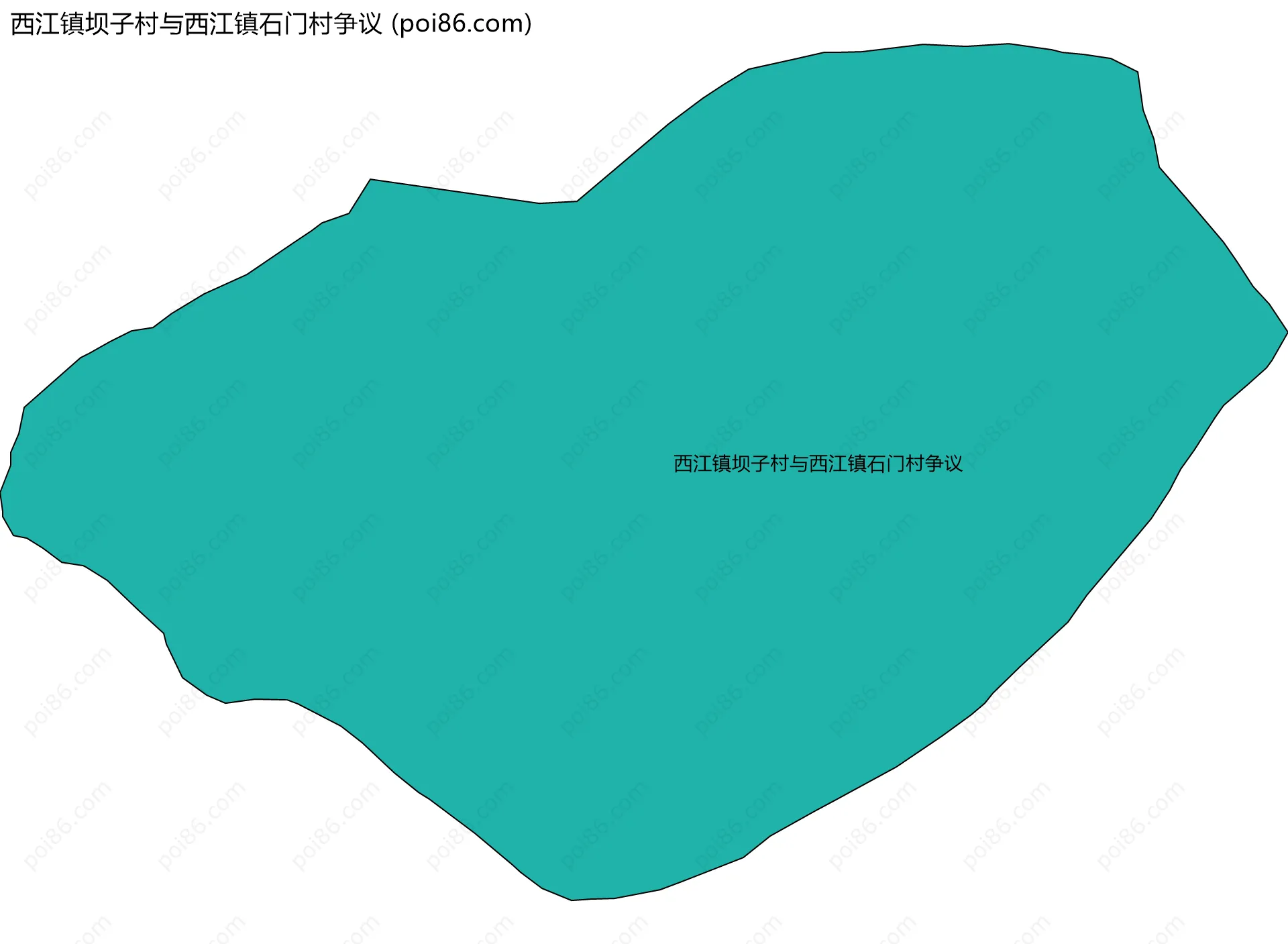 西江镇坝子村与西江镇石门村争议边界地图
