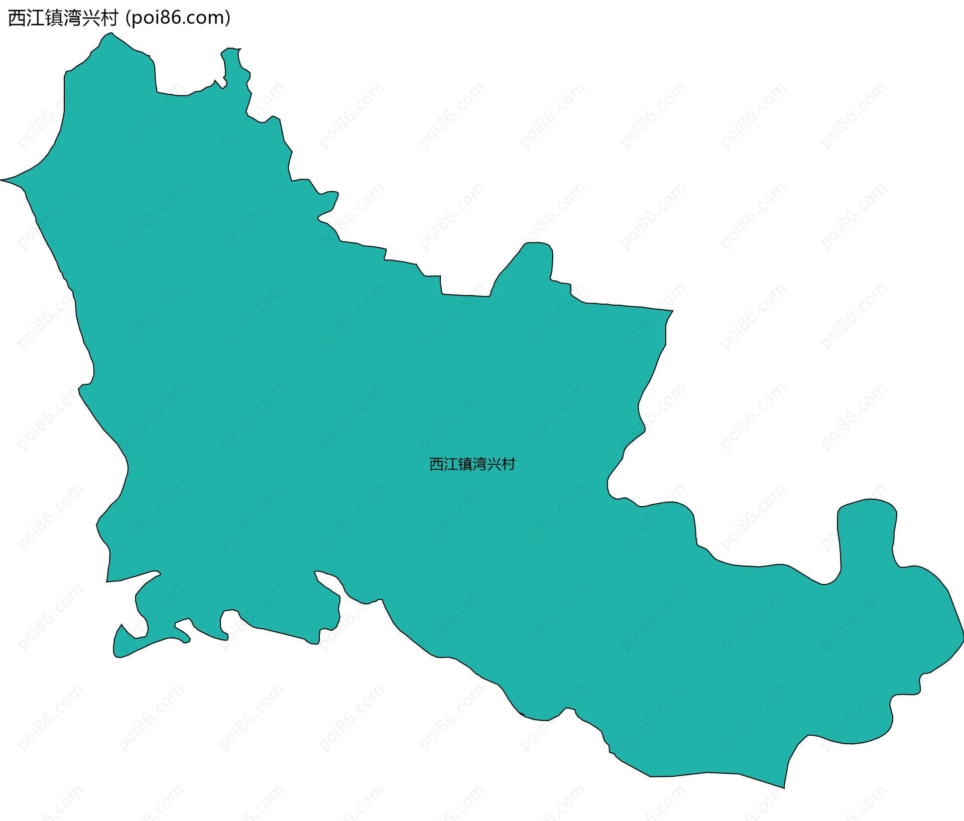 西江镇湾兴村边界地图