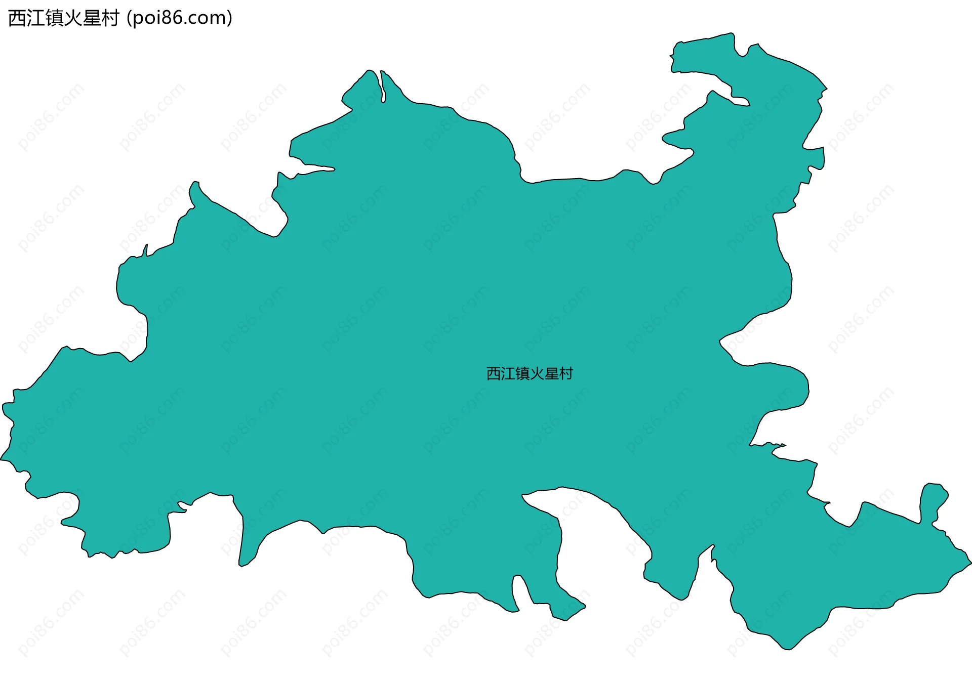 西江镇火星村边界地图