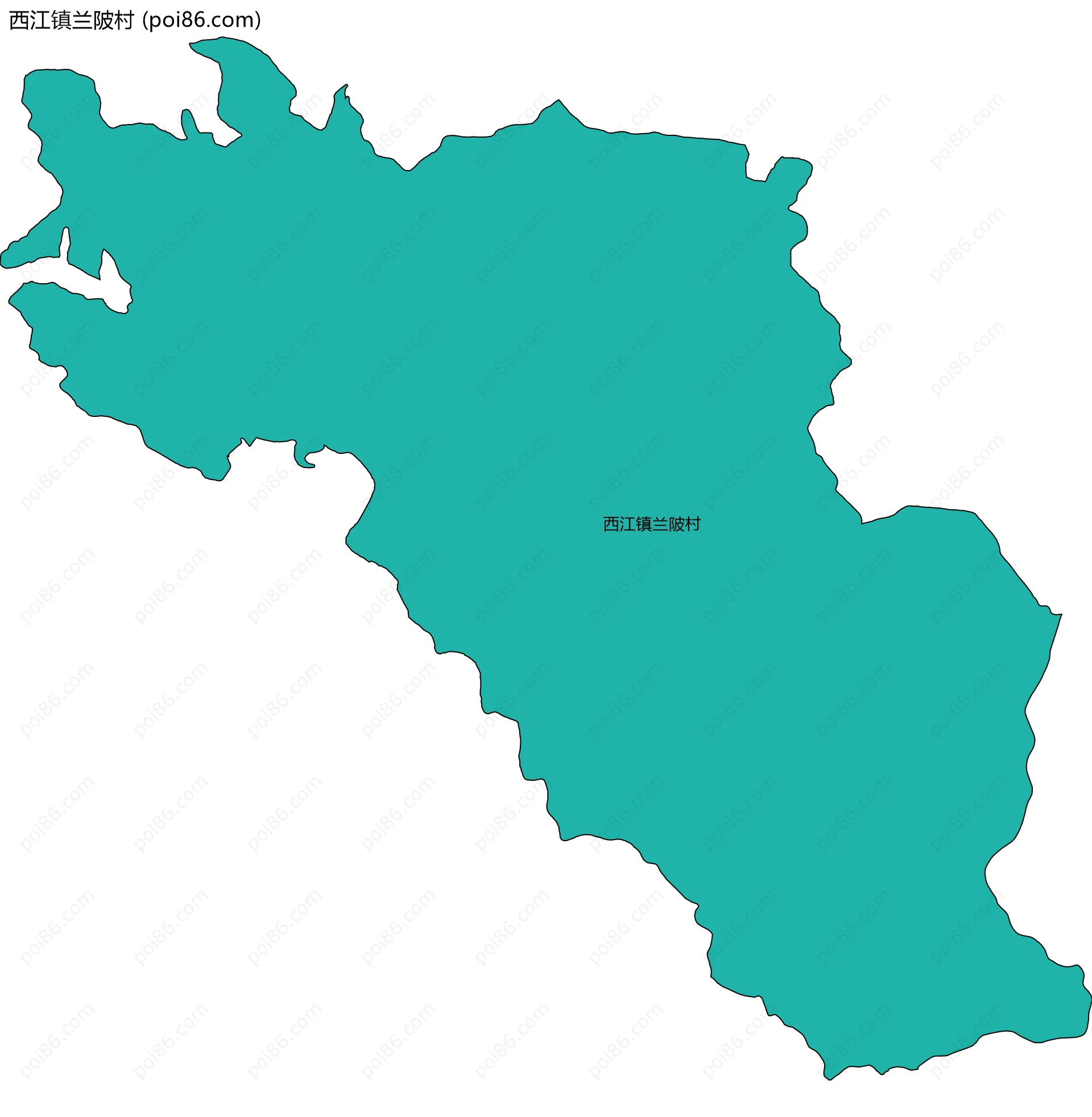 西江镇兰陂村边界地图