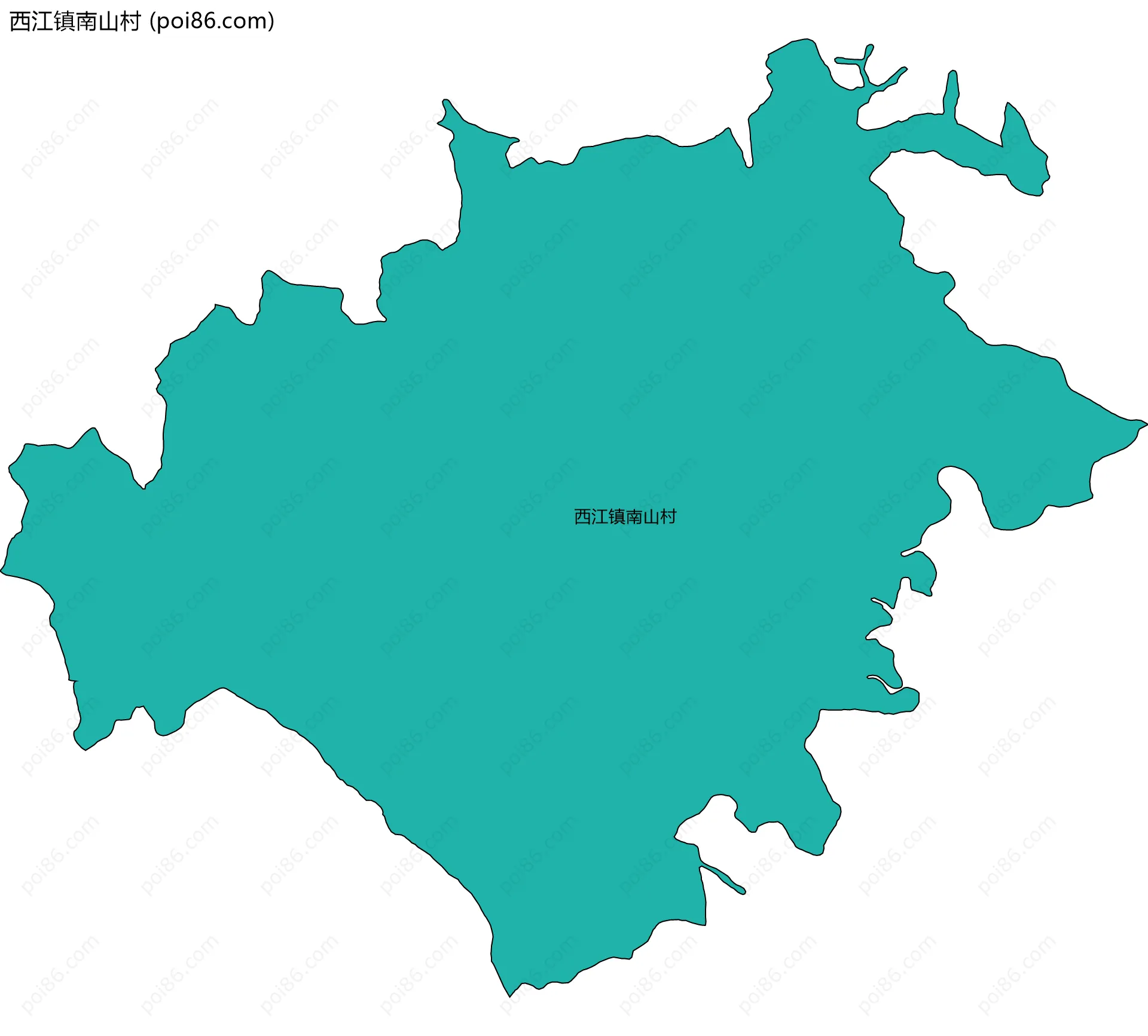 西江镇南山村边界地图