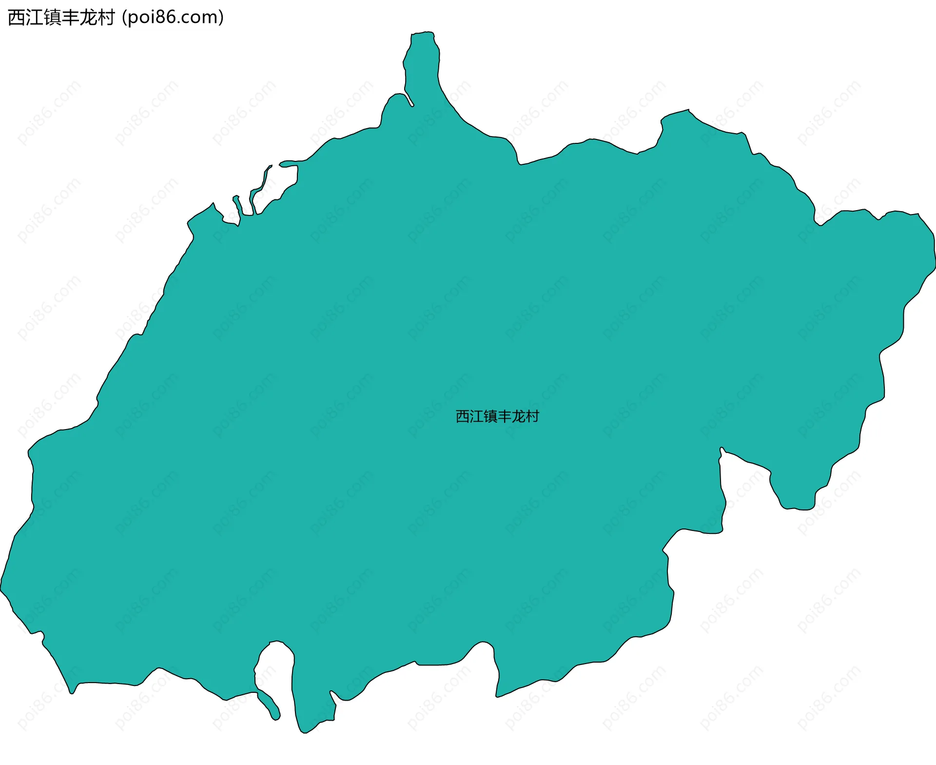 西江镇丰龙村边界地图
