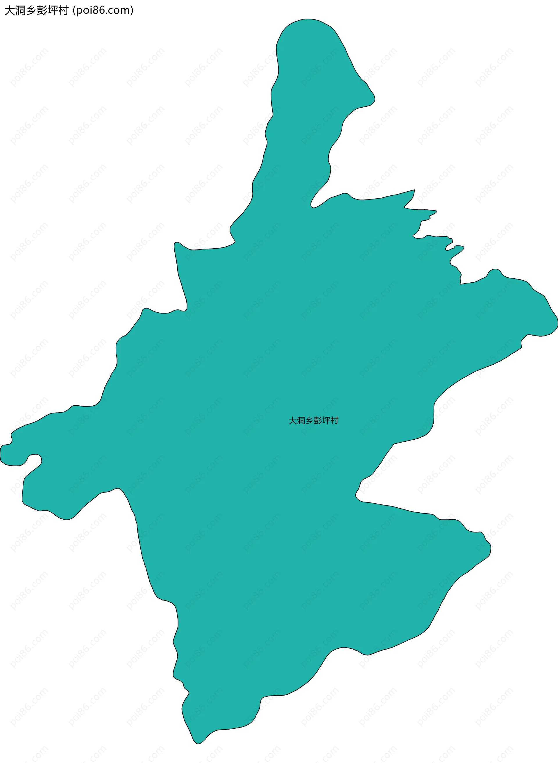 大洞乡彭坪村边界地图