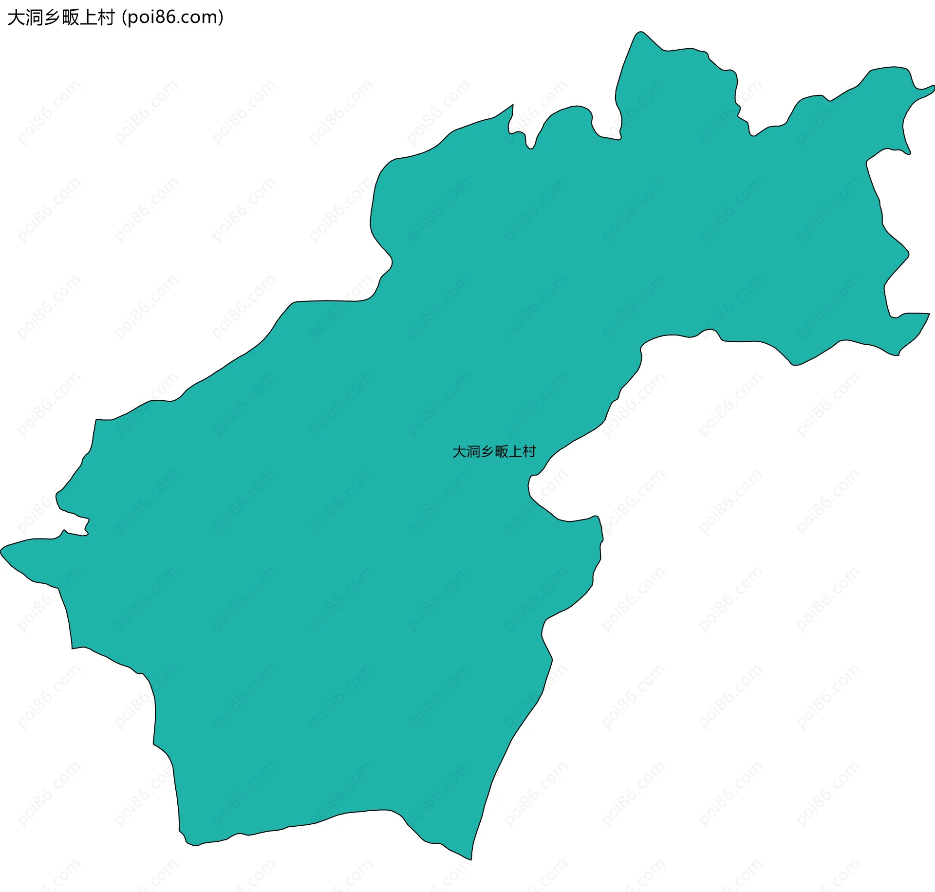 大洞乡畈上村边界地图