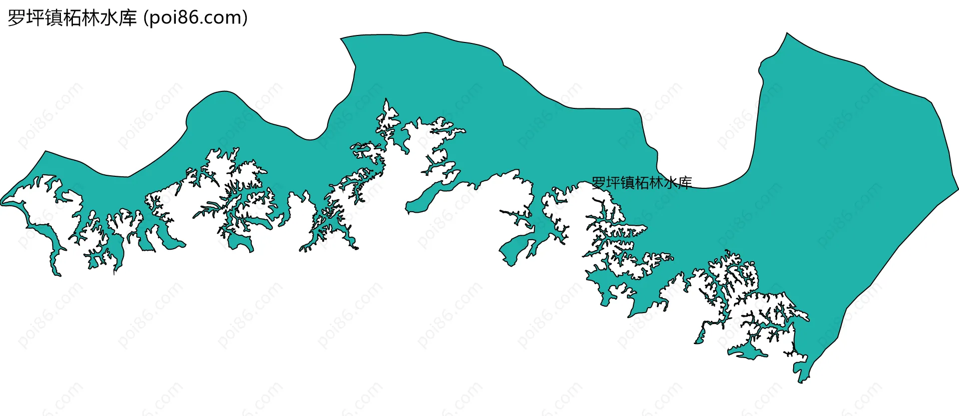 罗坪镇柘林水库边界地图
