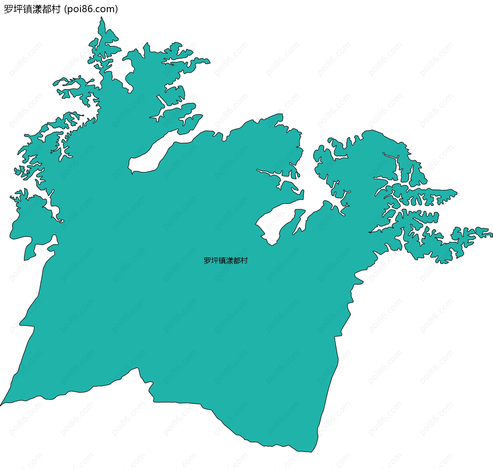 罗坪镇漾都村边界地图