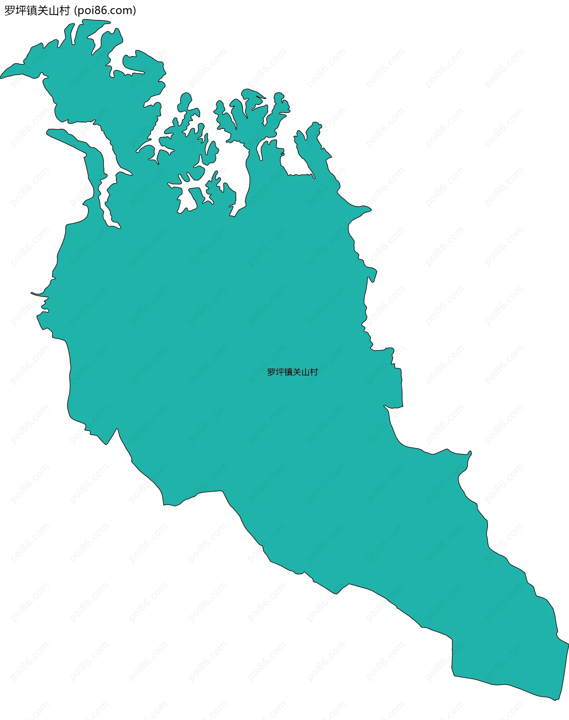 罗坪镇关山村边界地图
