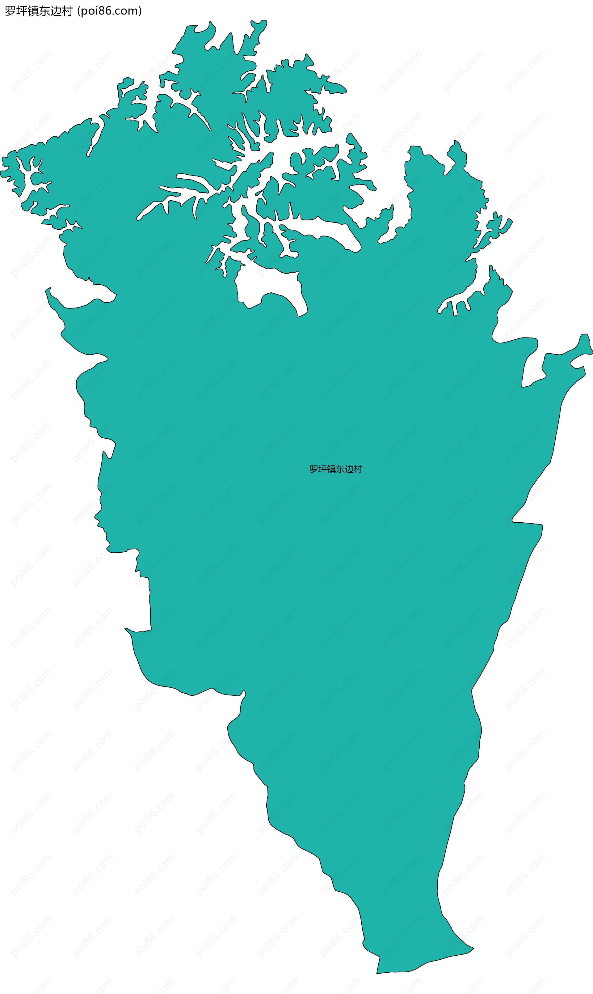 罗坪镇东边村边界地图