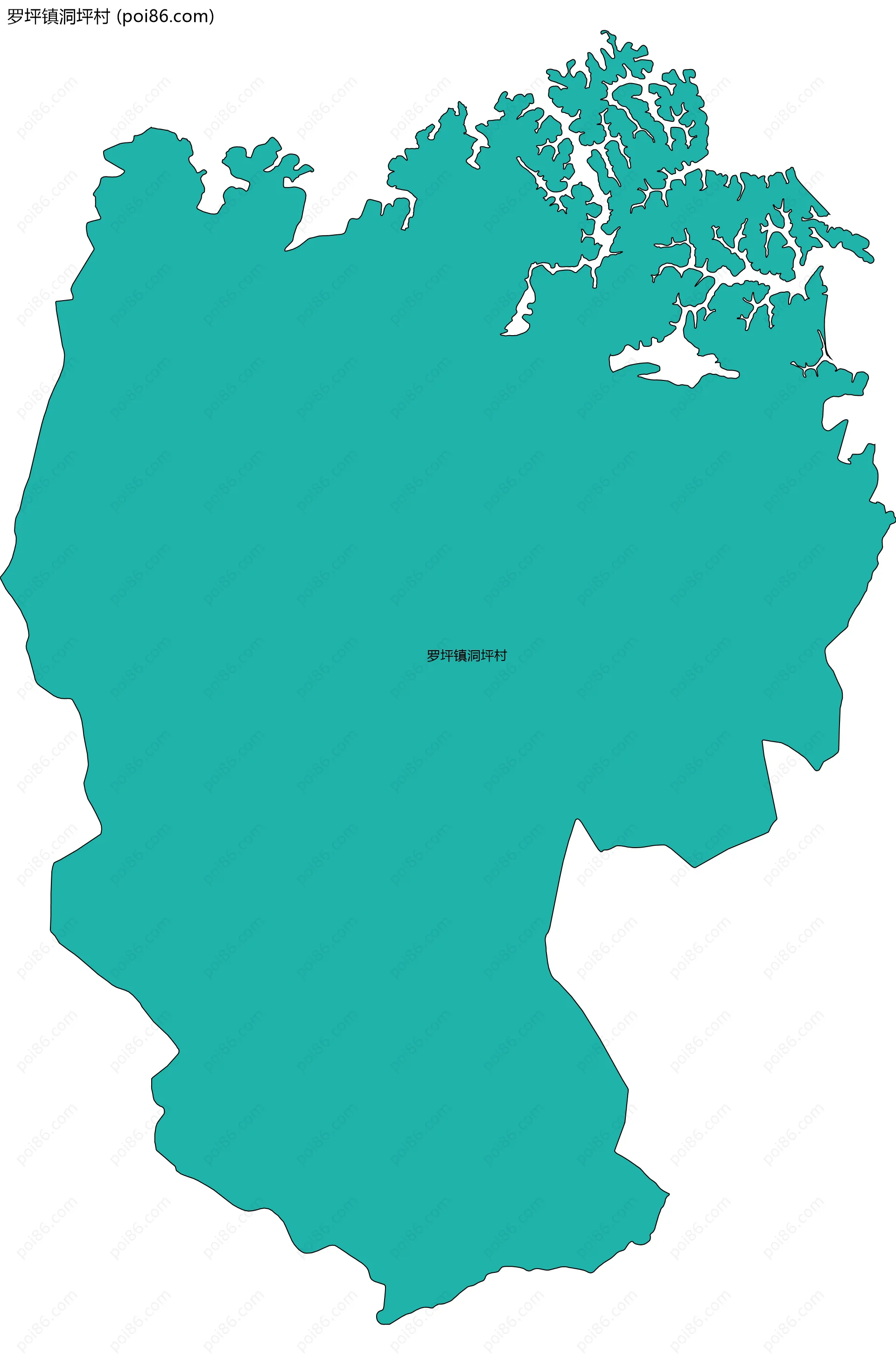 罗坪镇洞坪村边界地图