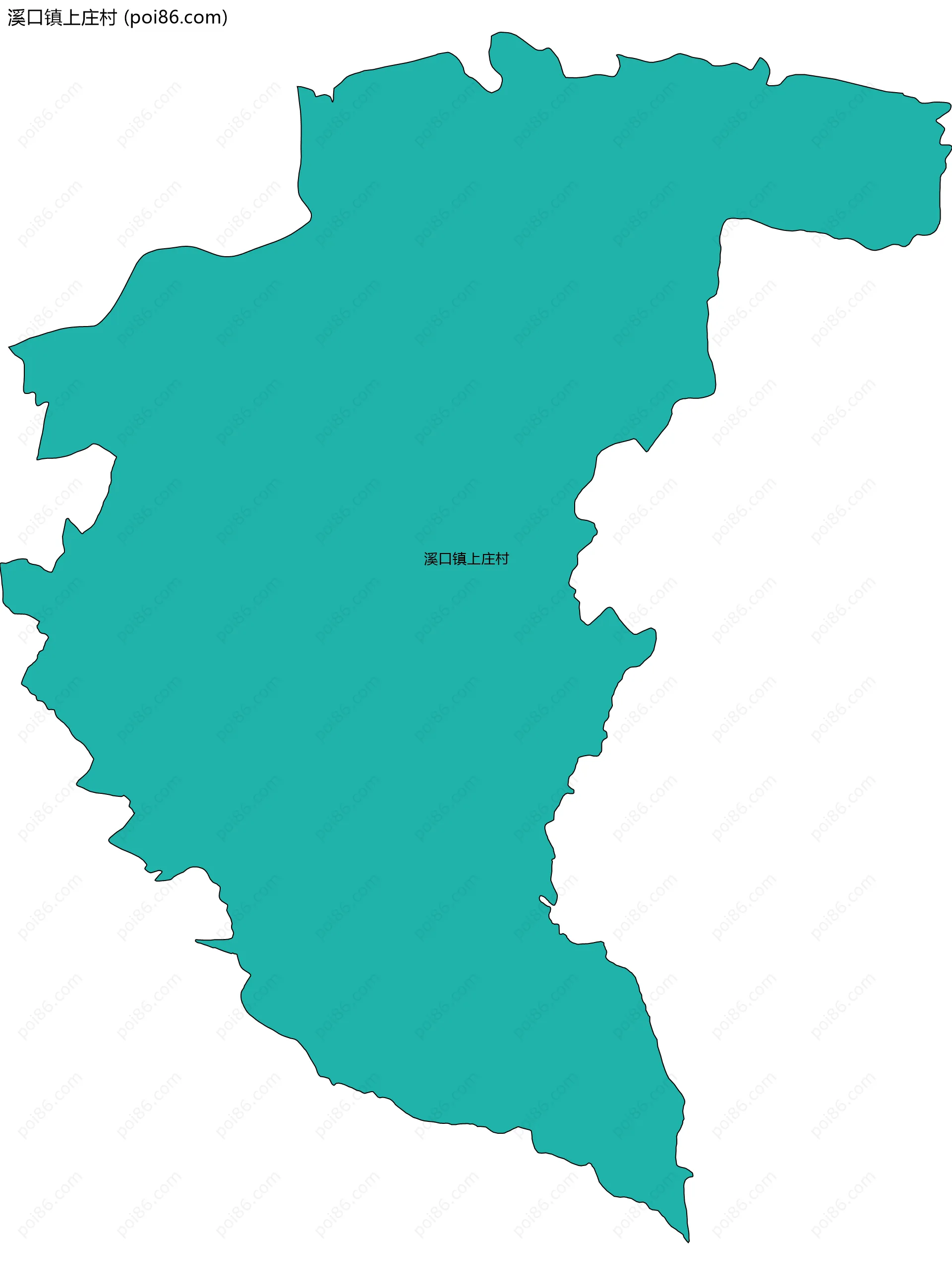 溪口镇上庄村边界地图