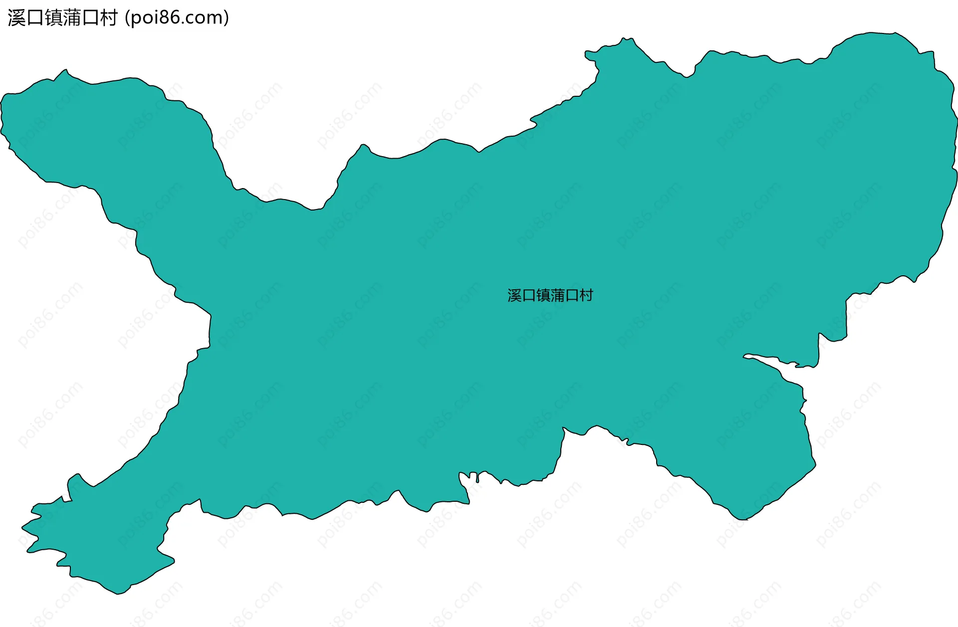 溪口镇蒲口村边界地图