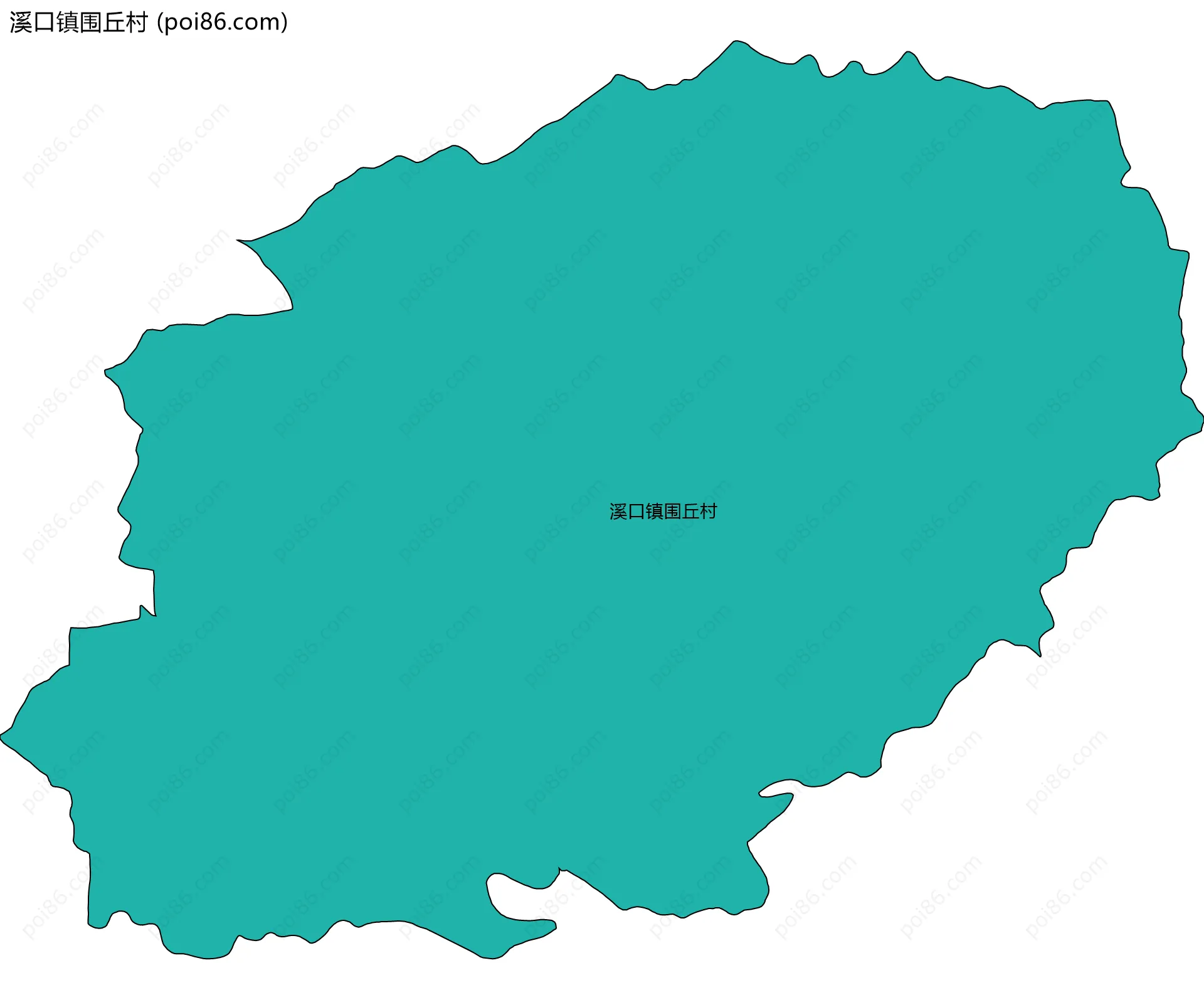 溪口镇围丘村边界地图