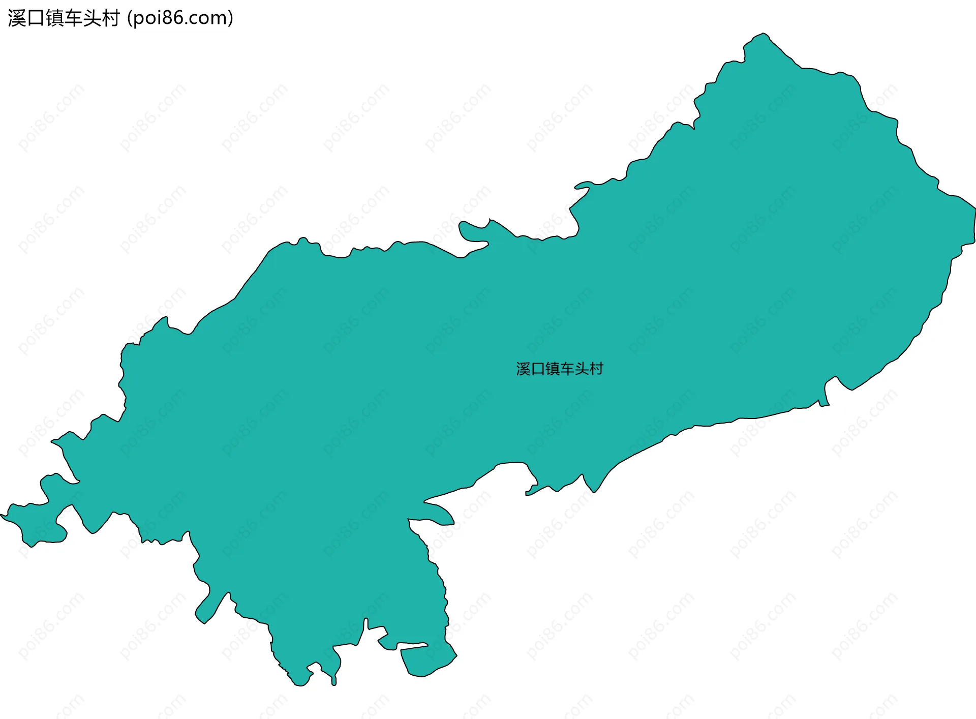 溪口镇车头村边界地图