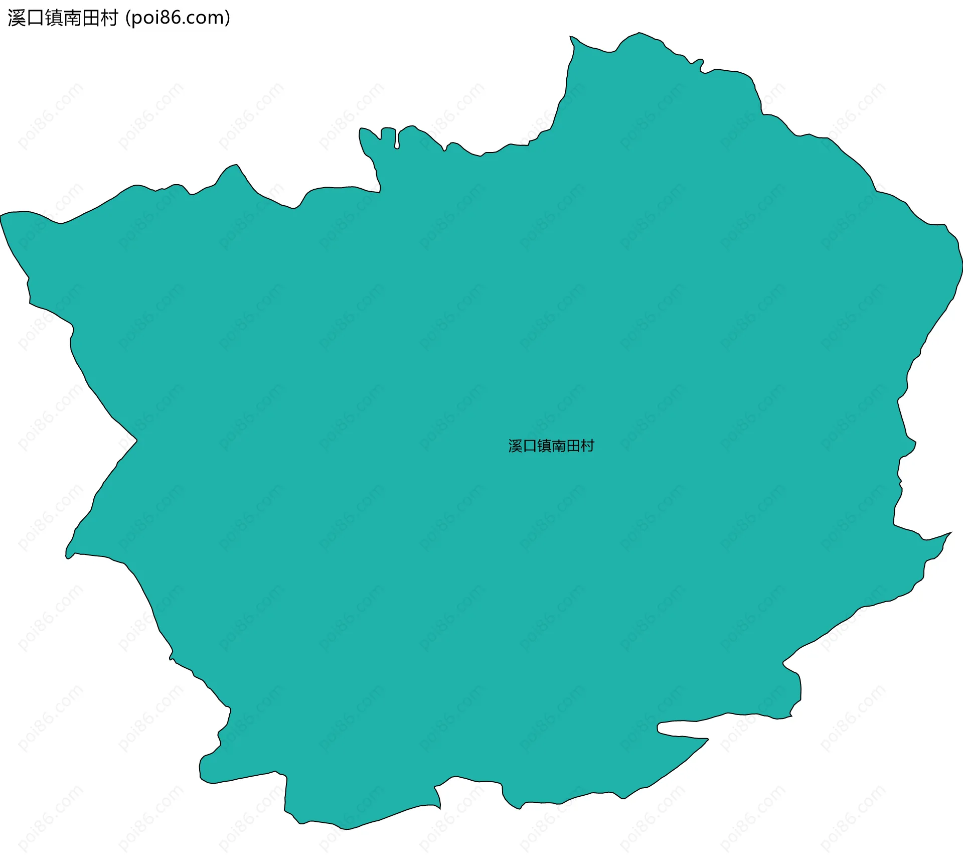 溪口镇南田村边界地图