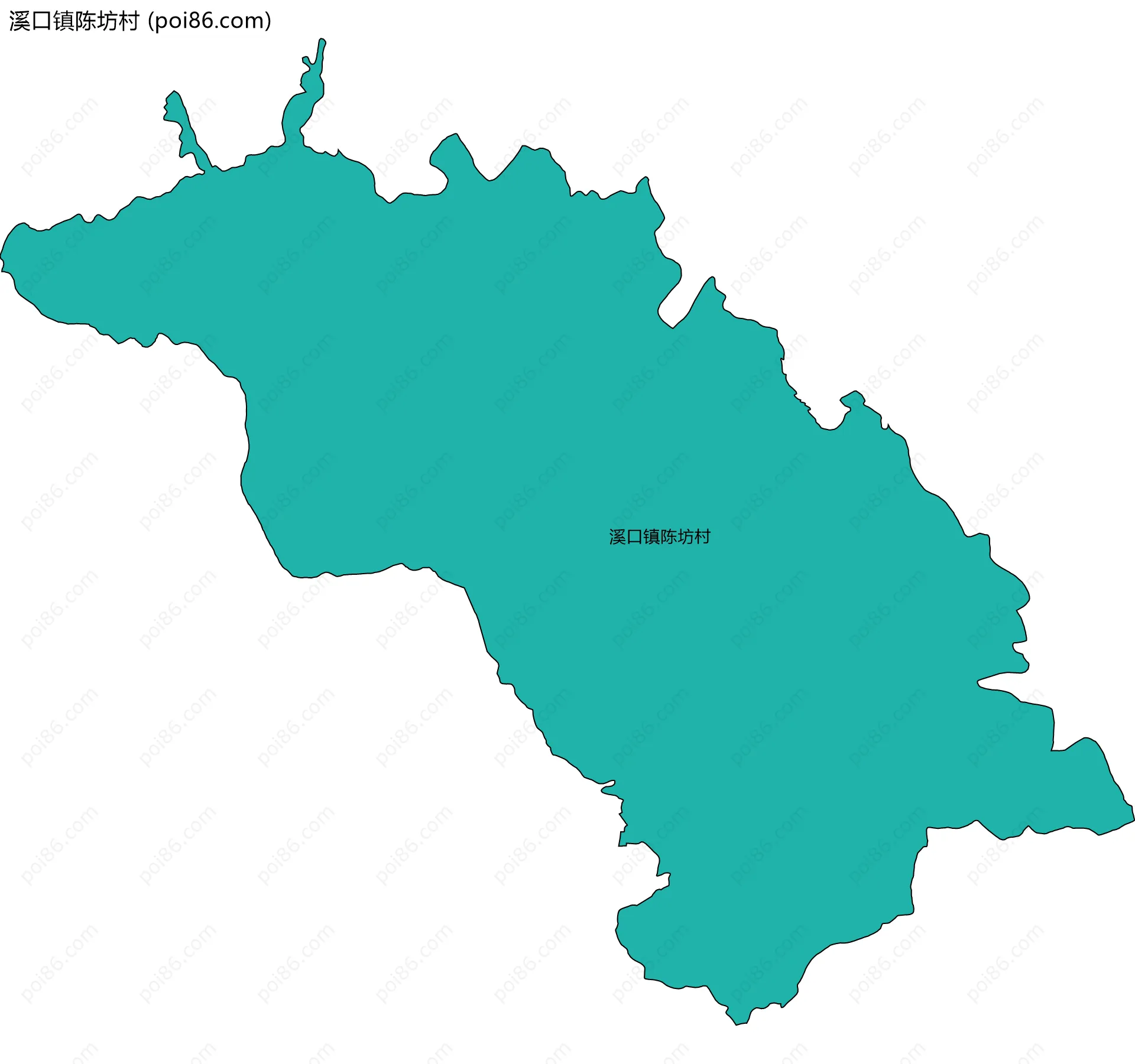 溪口镇陈坊村边界地图