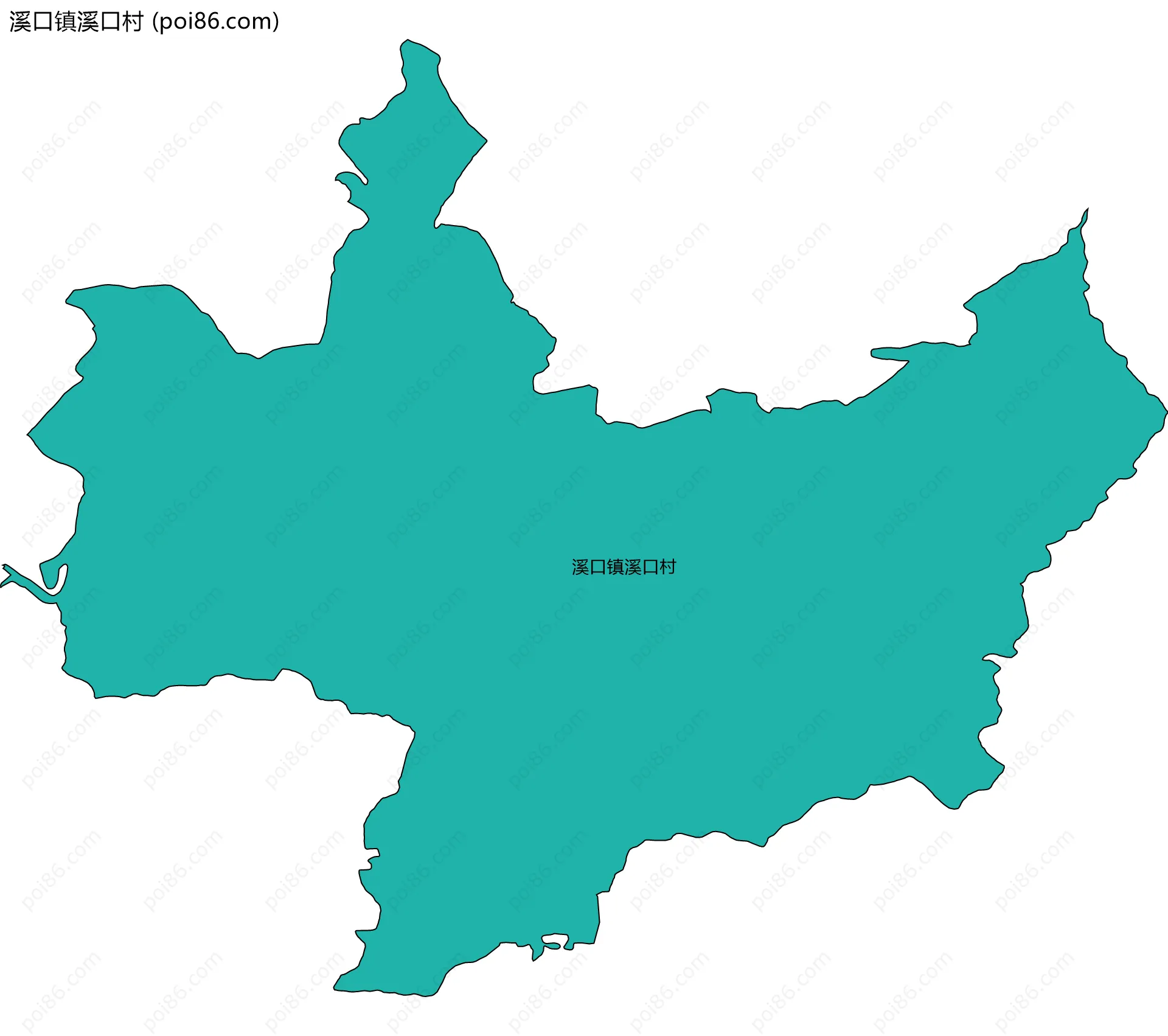 溪口镇溪口村边界地图