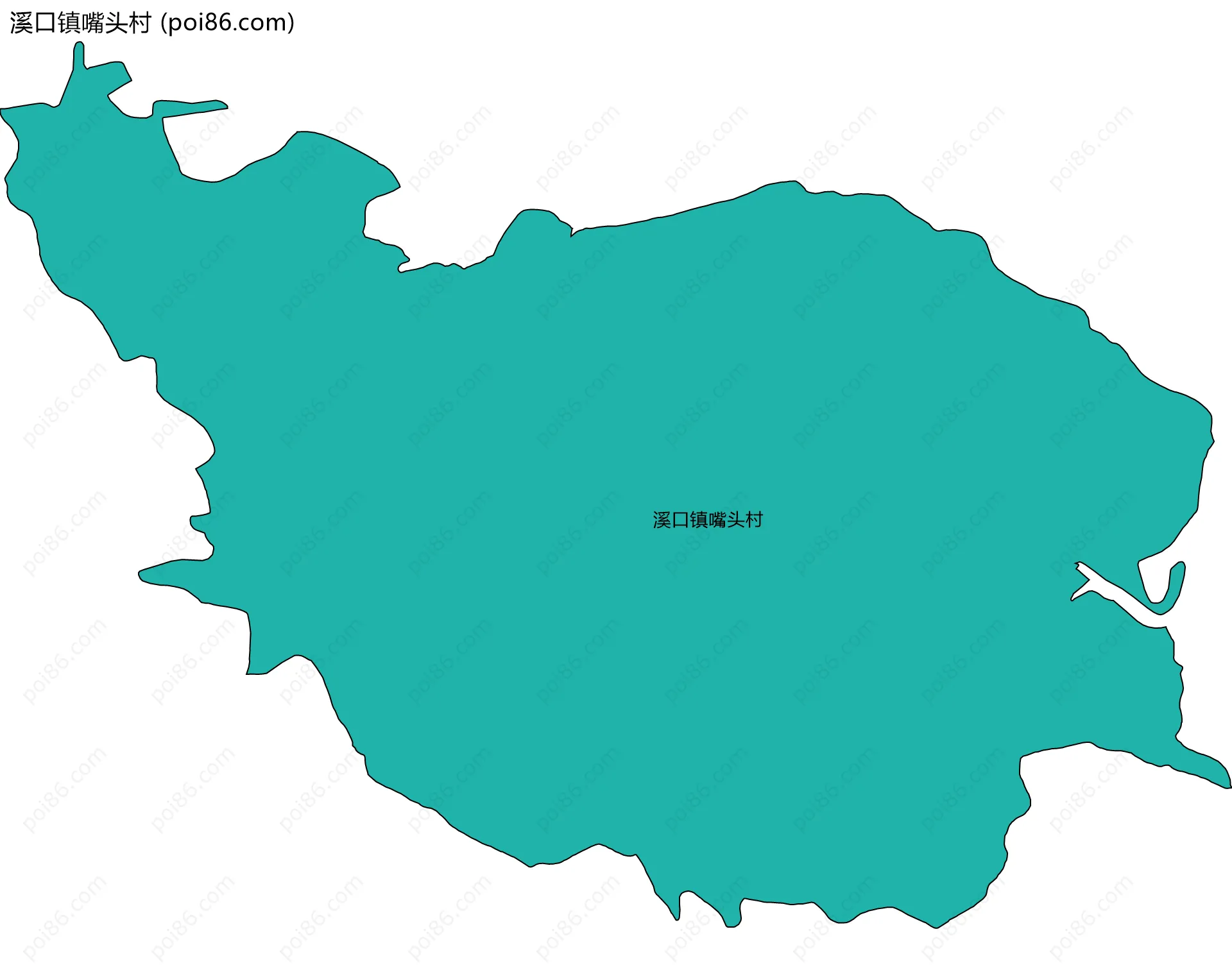 溪口镇嘴头村边界地图