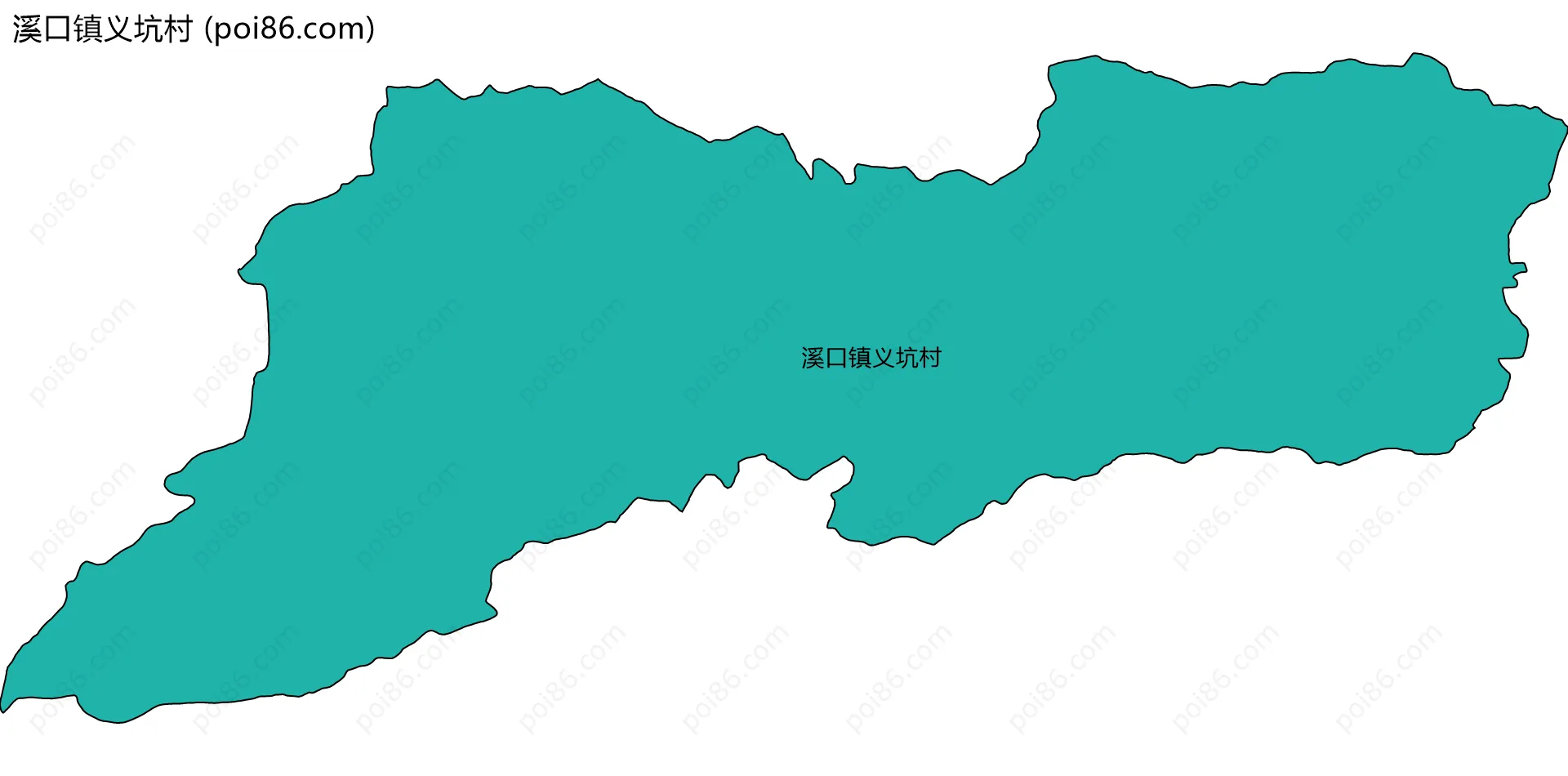 溪口镇义坑村边界地图