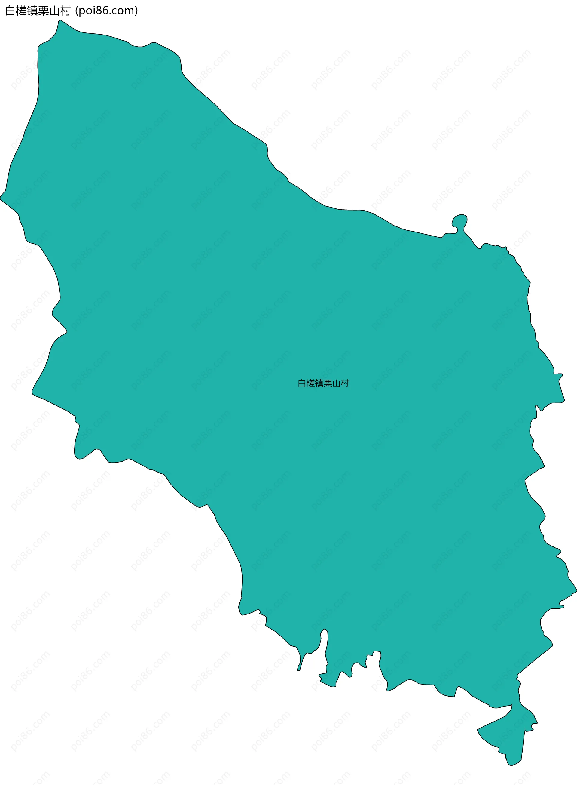 白槎镇栗山村边界地图