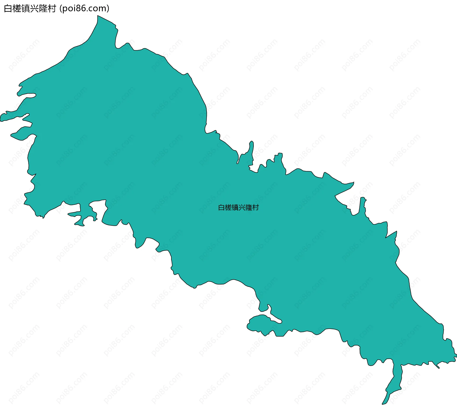 白槎镇兴隆村边界地图