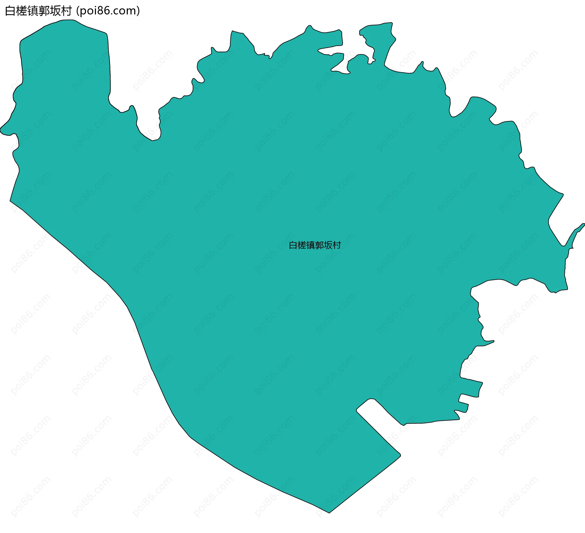 白槎镇郭坂村边界地图