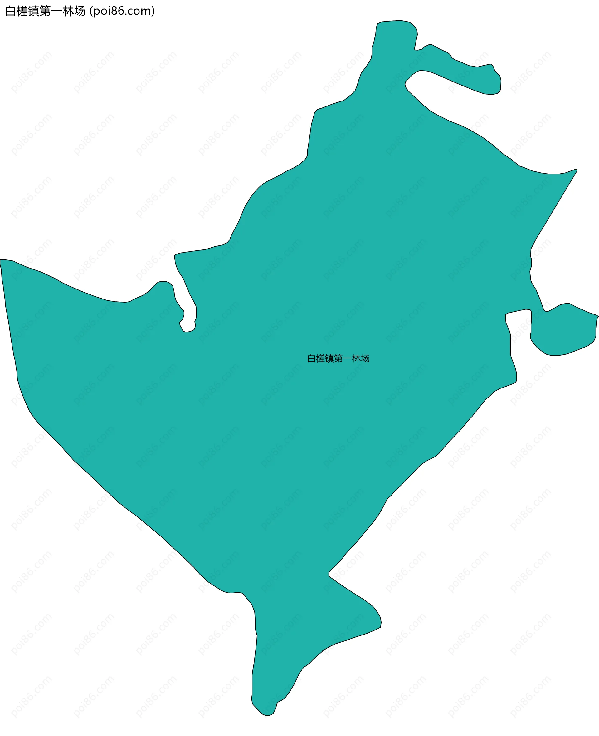 白槎镇第一林场边界地图