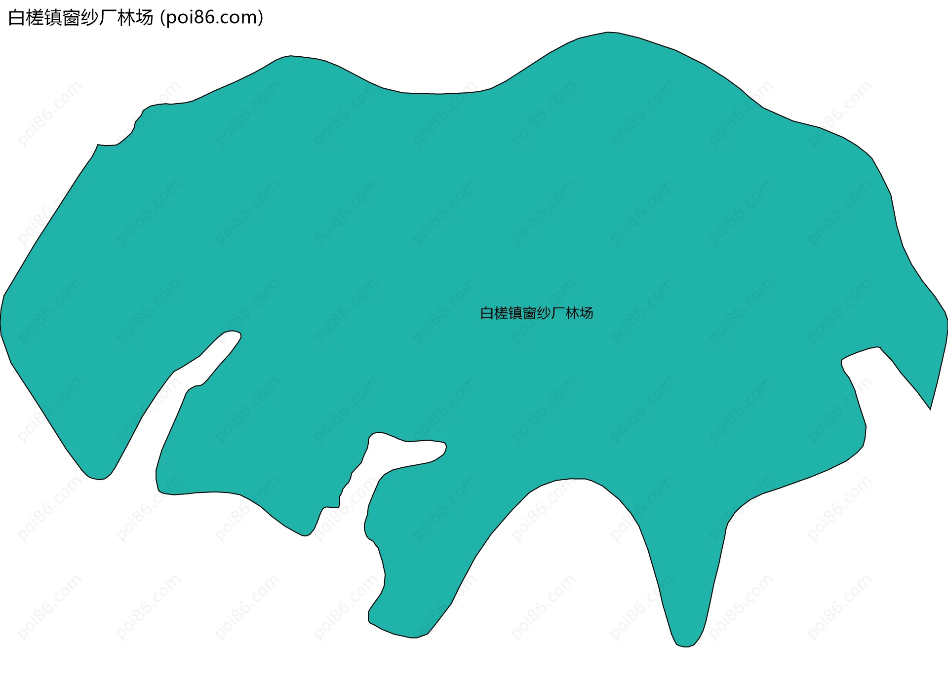 白槎镇窗纱厂林场边界地图