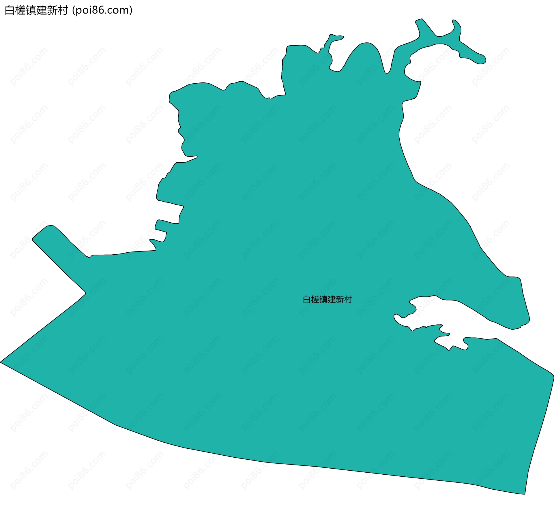 白槎镇建新村边界地图