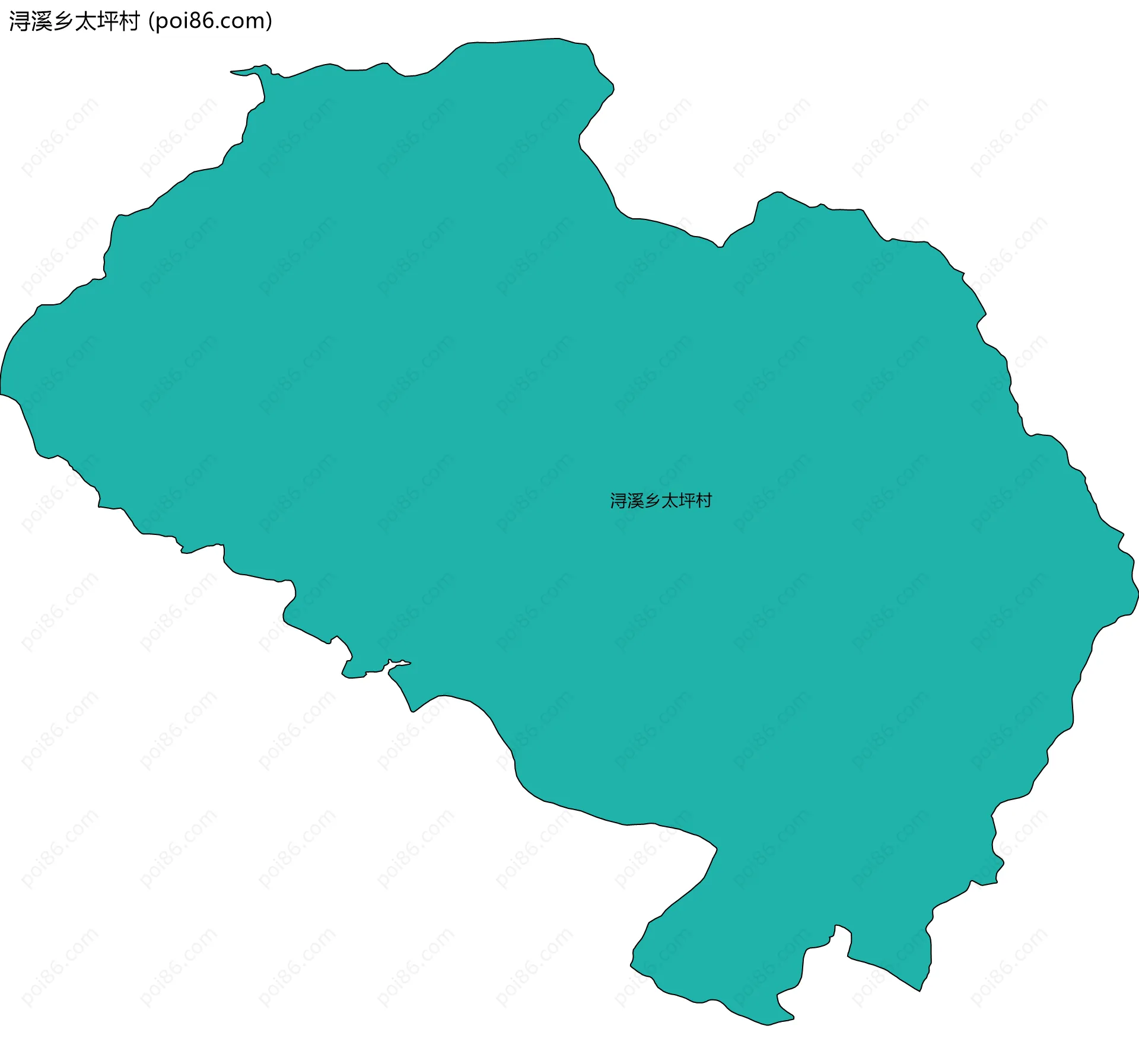 浔溪乡太坪村边界地图