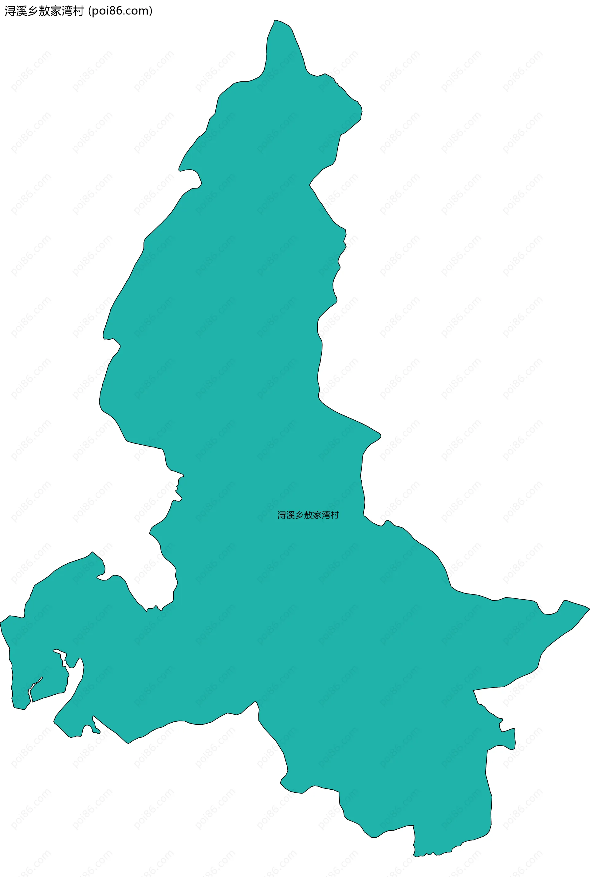 浔溪乡敖家湾村边界地图