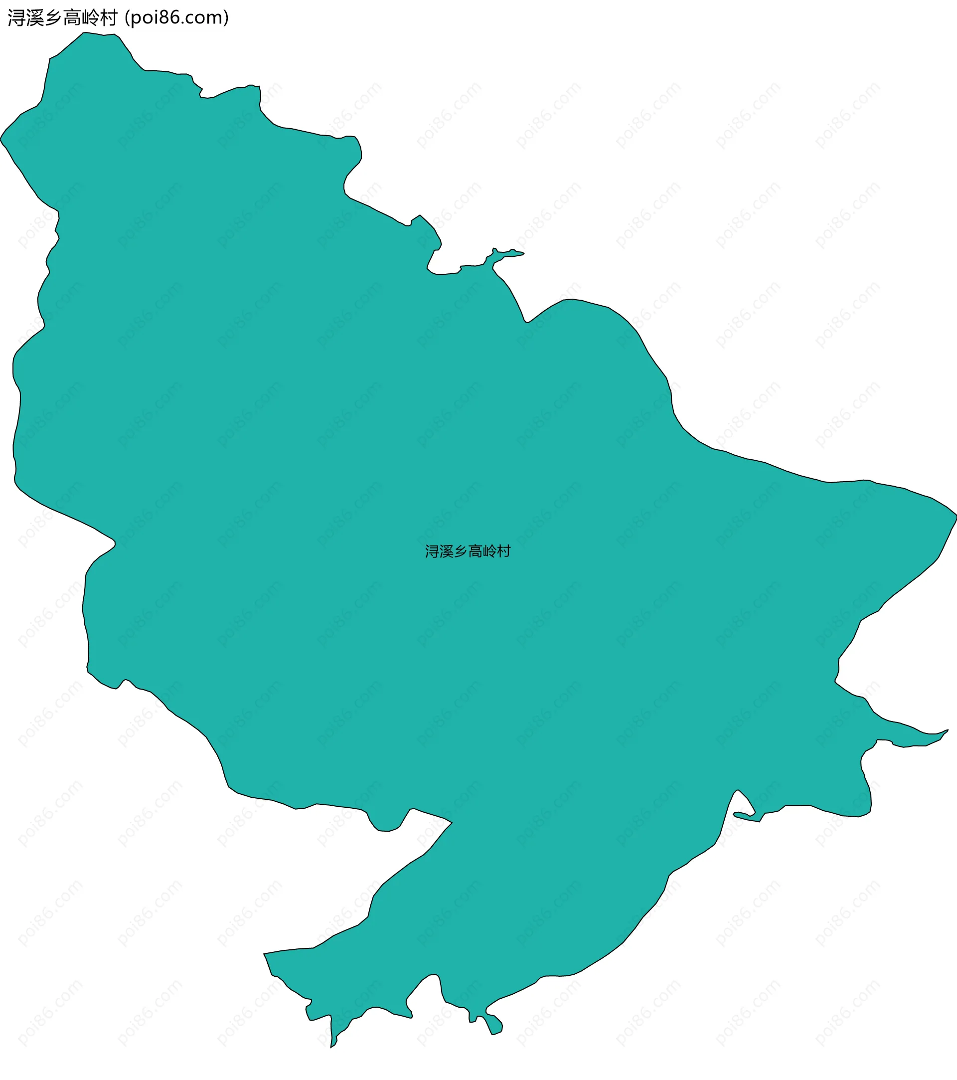 浔溪乡高岭村边界地图