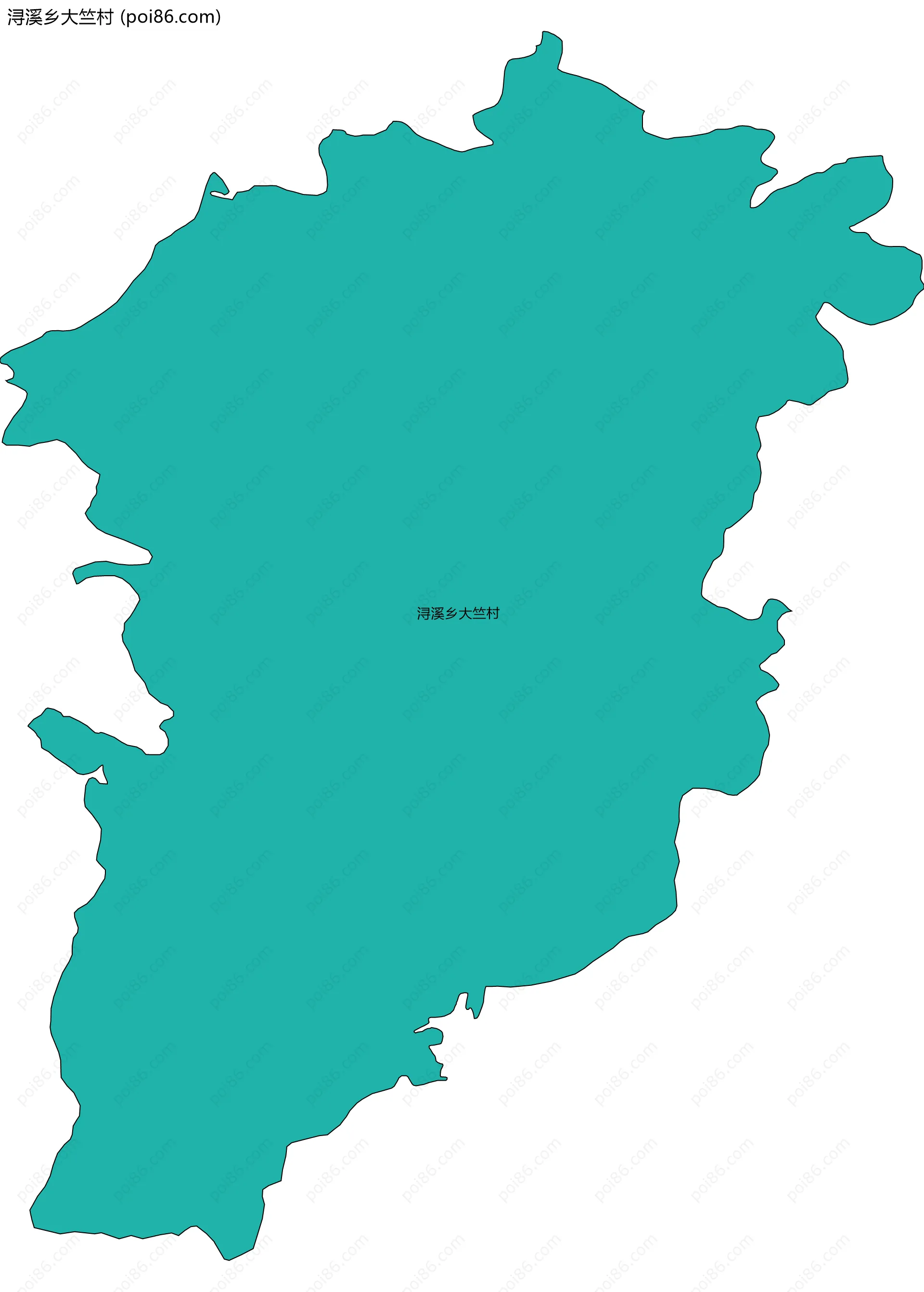 浔溪乡大竺村边界地图