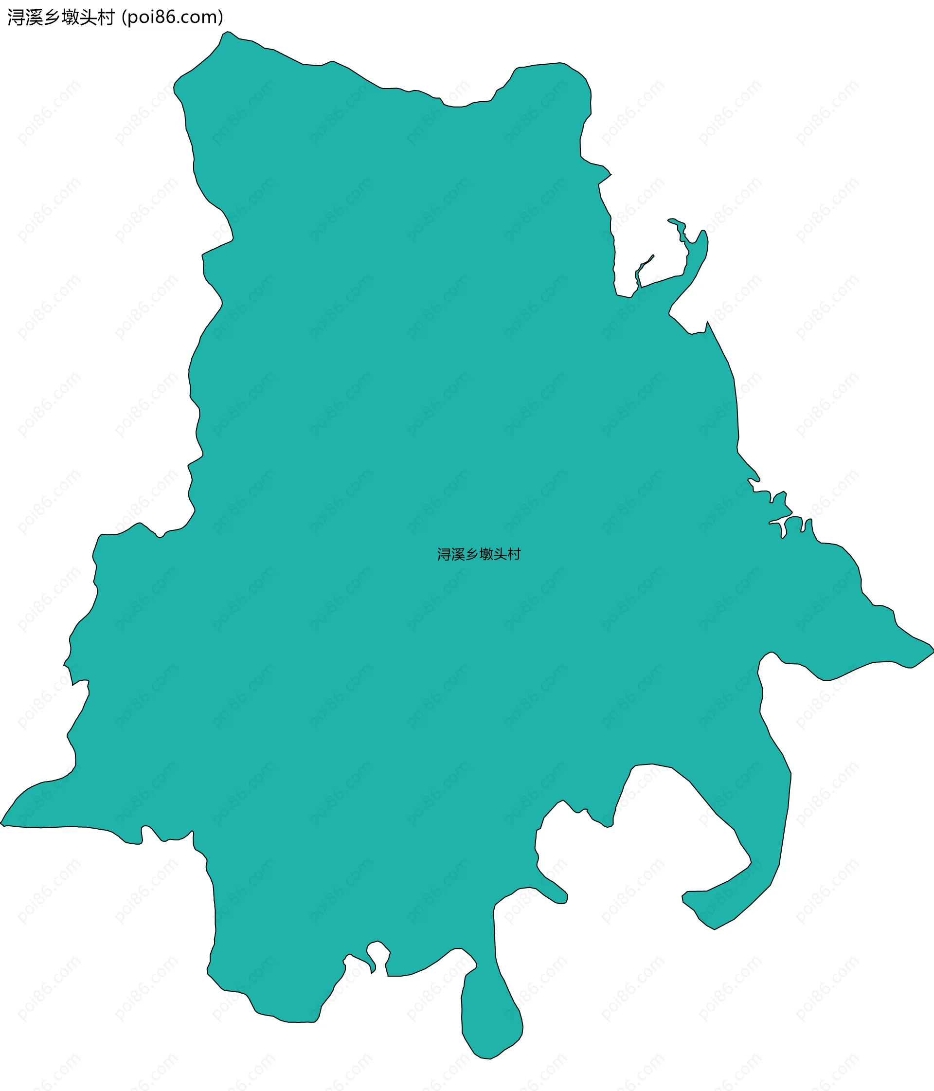 浔溪乡墩头村边界地图